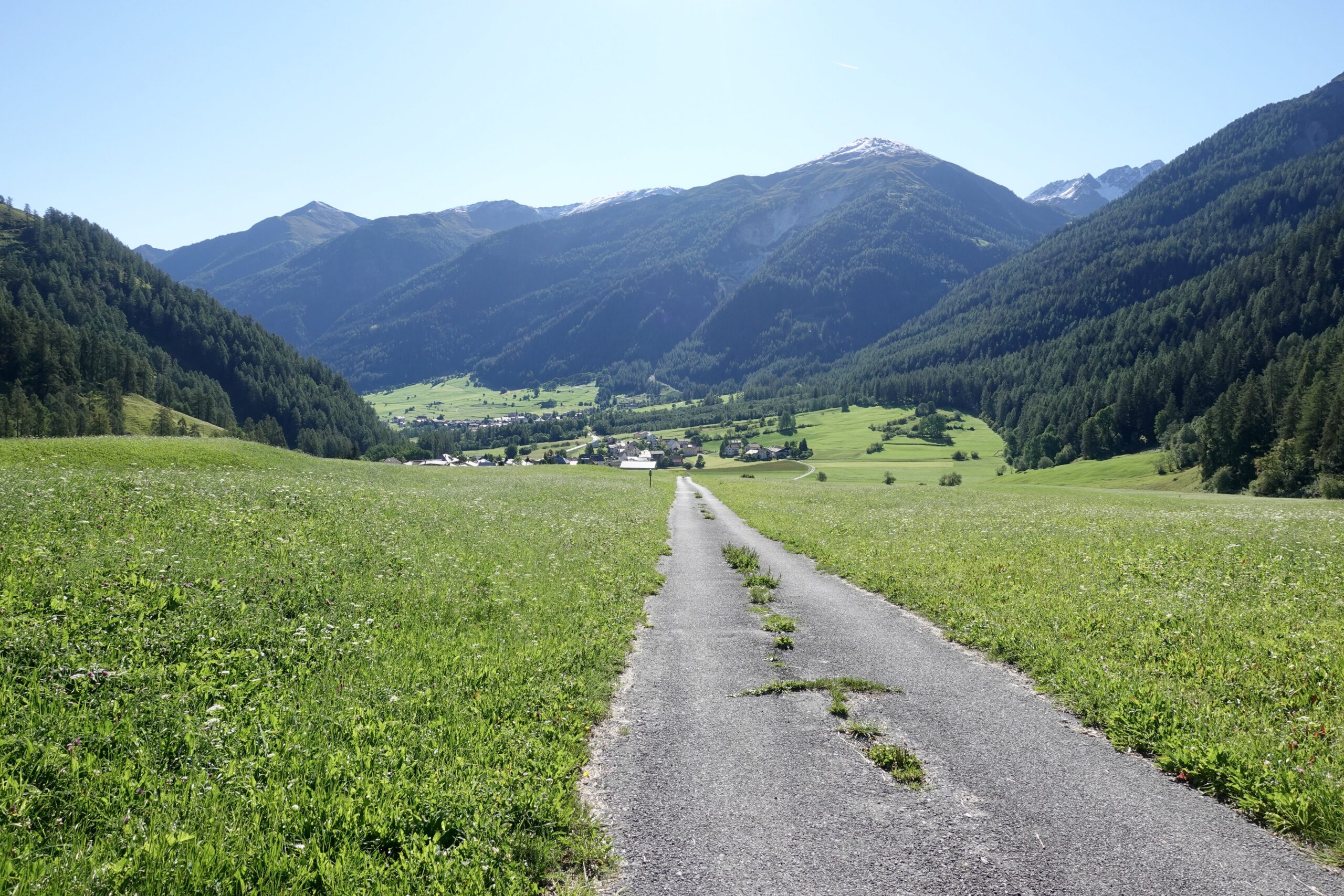 Fahrt hinunter ins Val Müstair