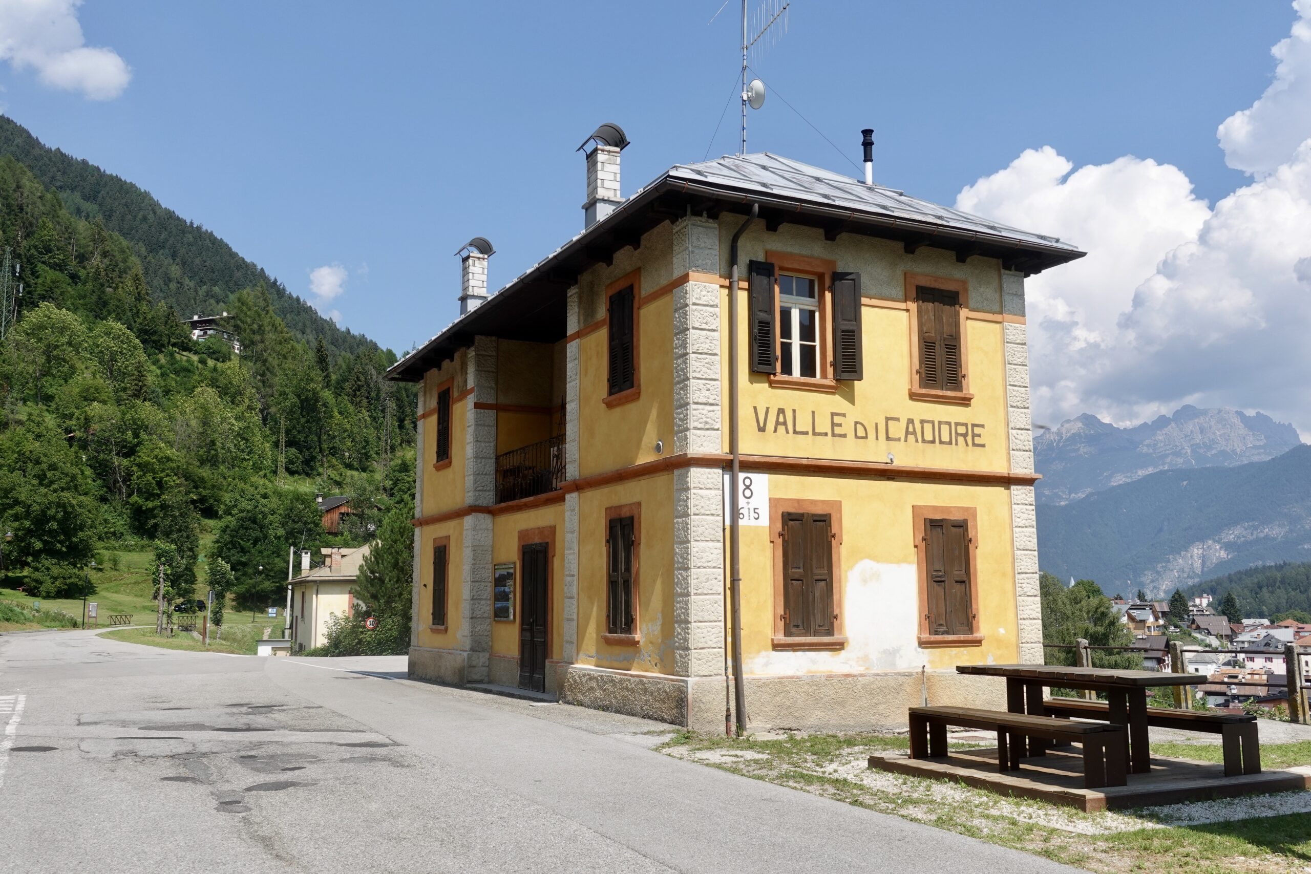 Former train station of the Dolomites Railway