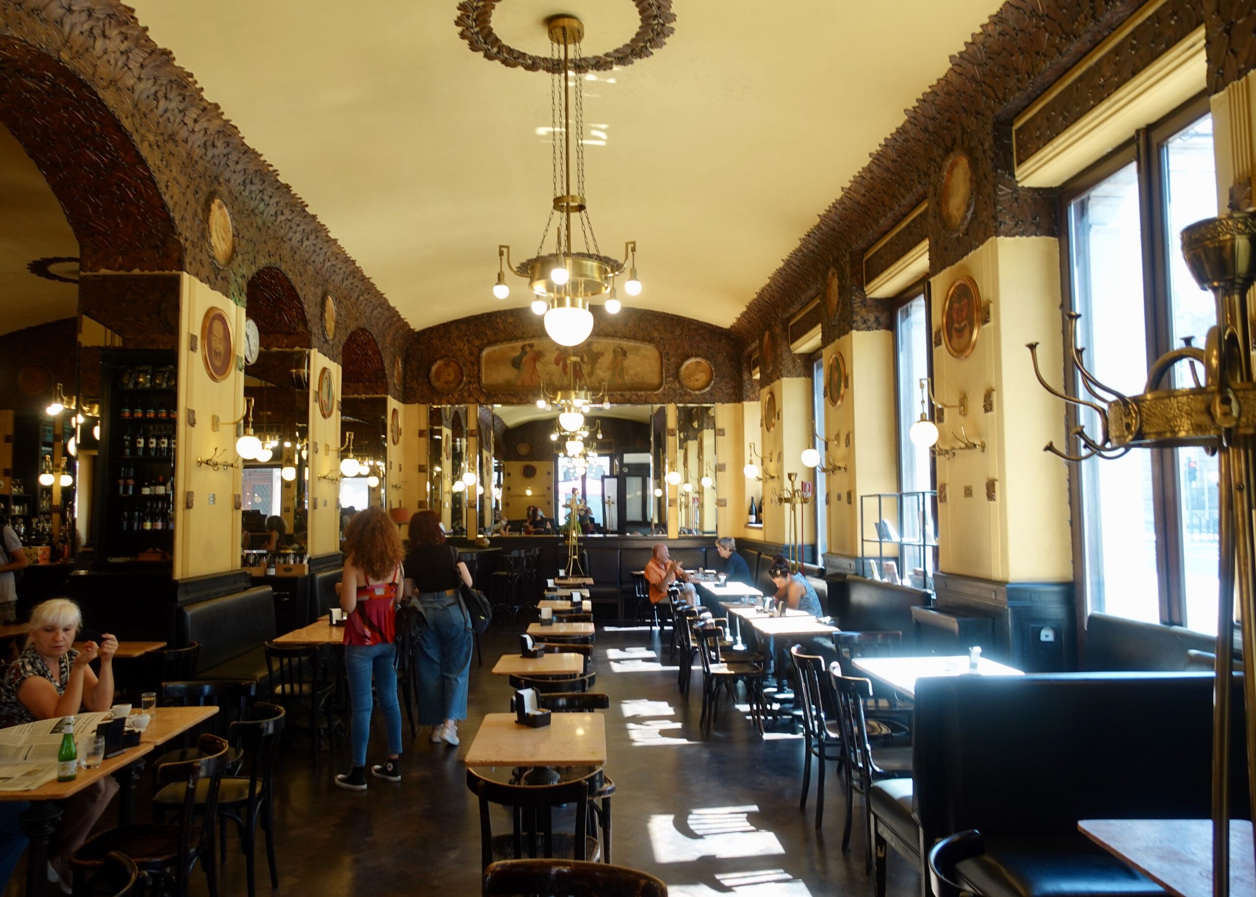 One of the many beautiful coffeehouses in Trieste