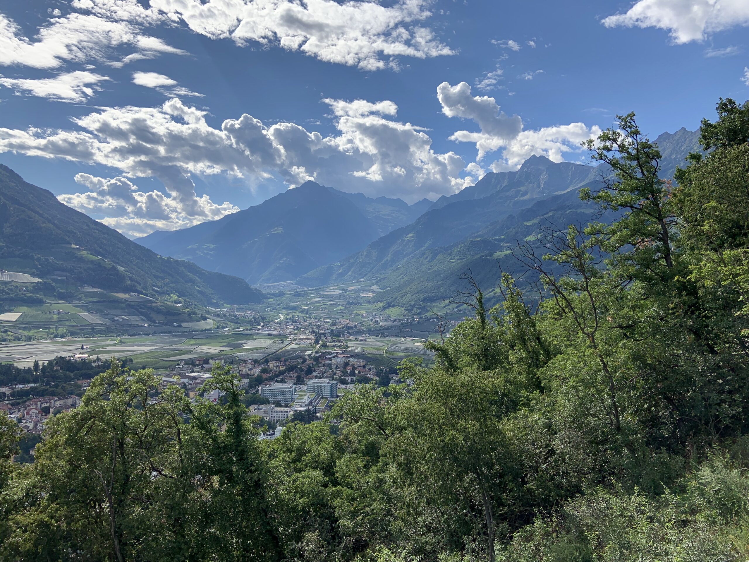 View from the chair lift to Vinschgau