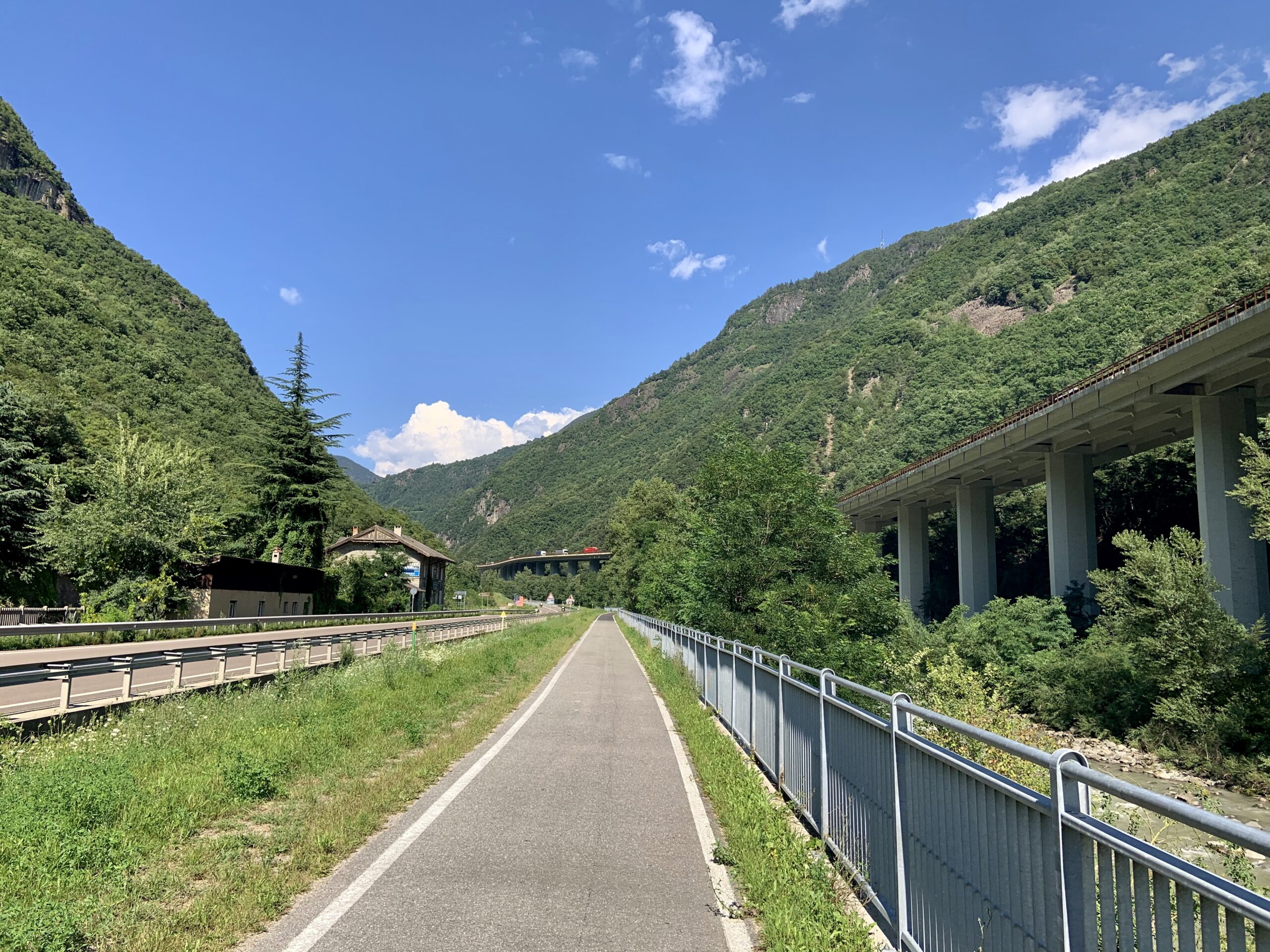 The Cycle Path in the Eisacktal next to the Brenner Highway