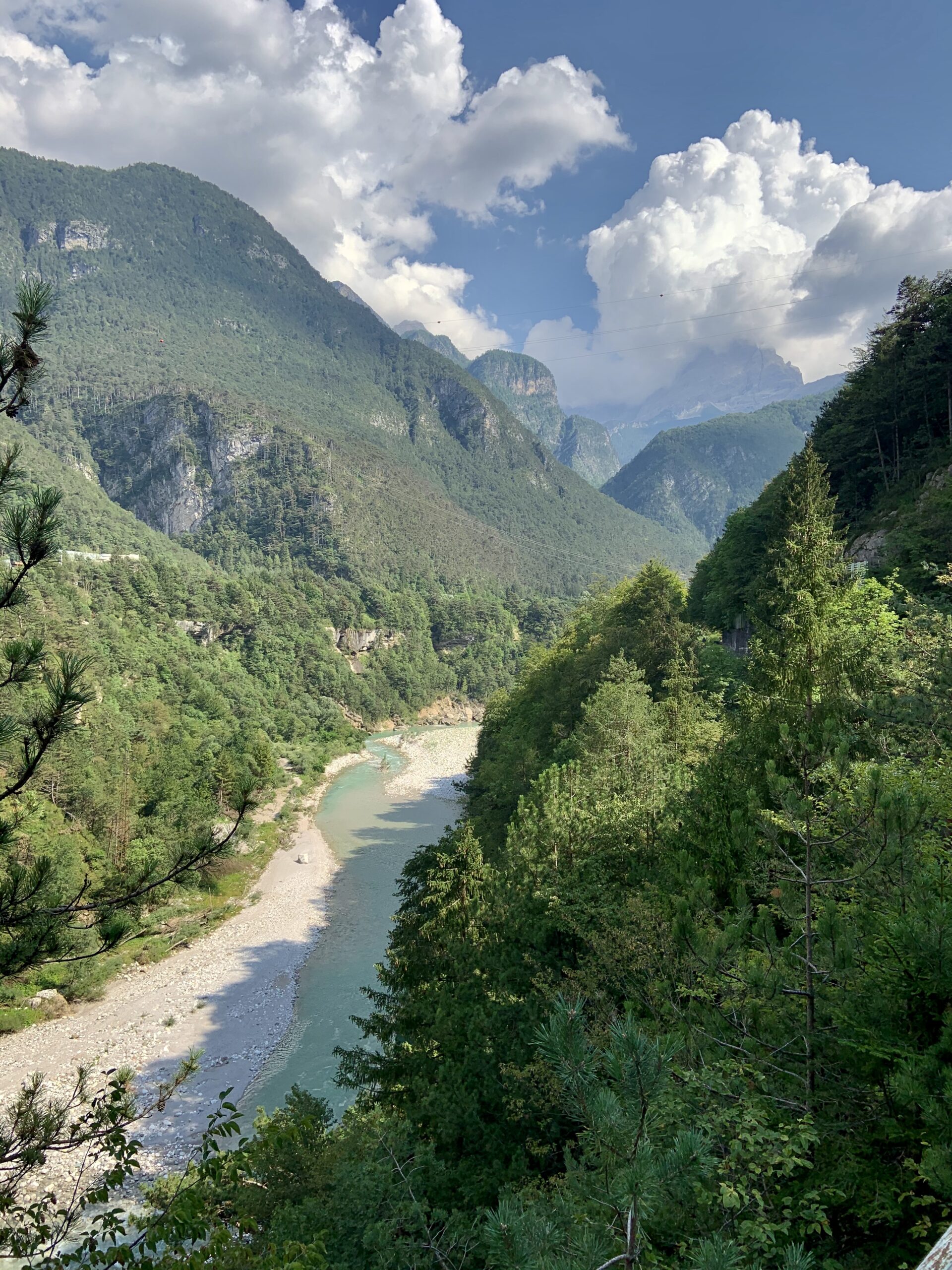 Blick auf den Fluss Piave