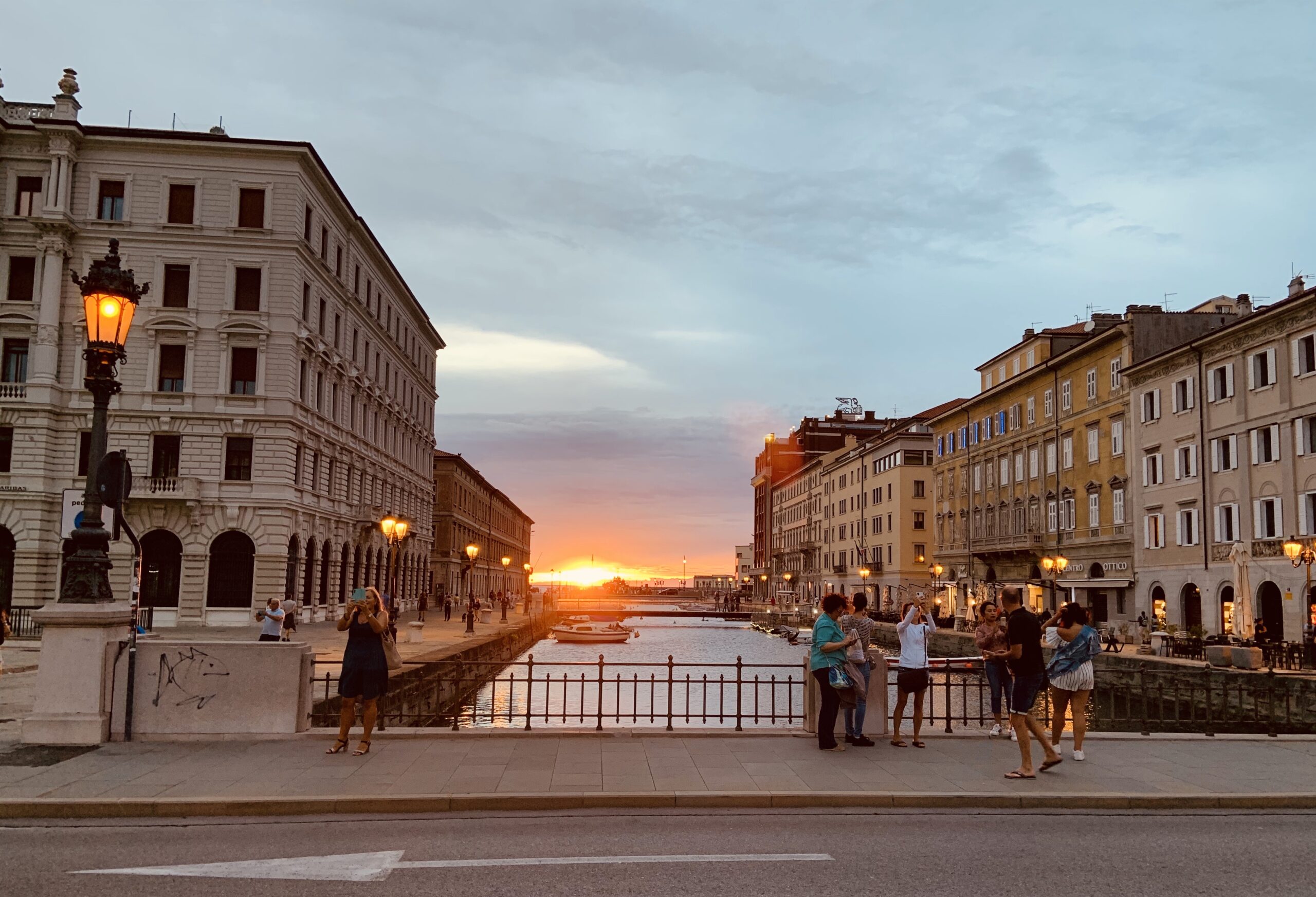 Sunset at Canal Grande in Trieste