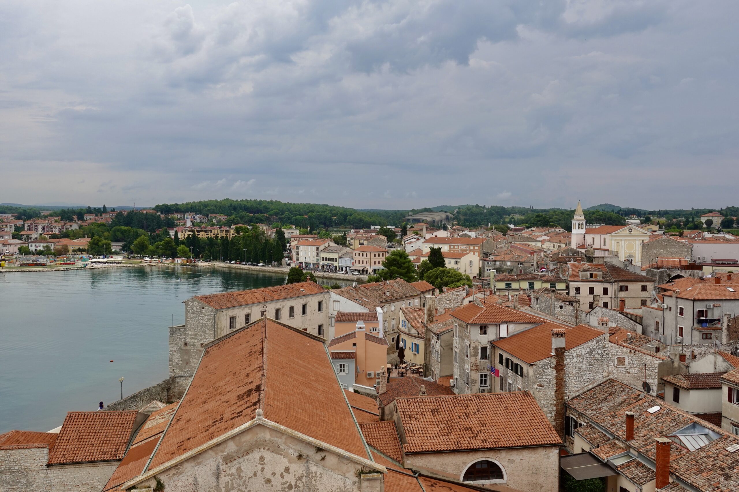 Wieder einmal einen Ausblick von einem Kirchturm, diesmal in Poreč