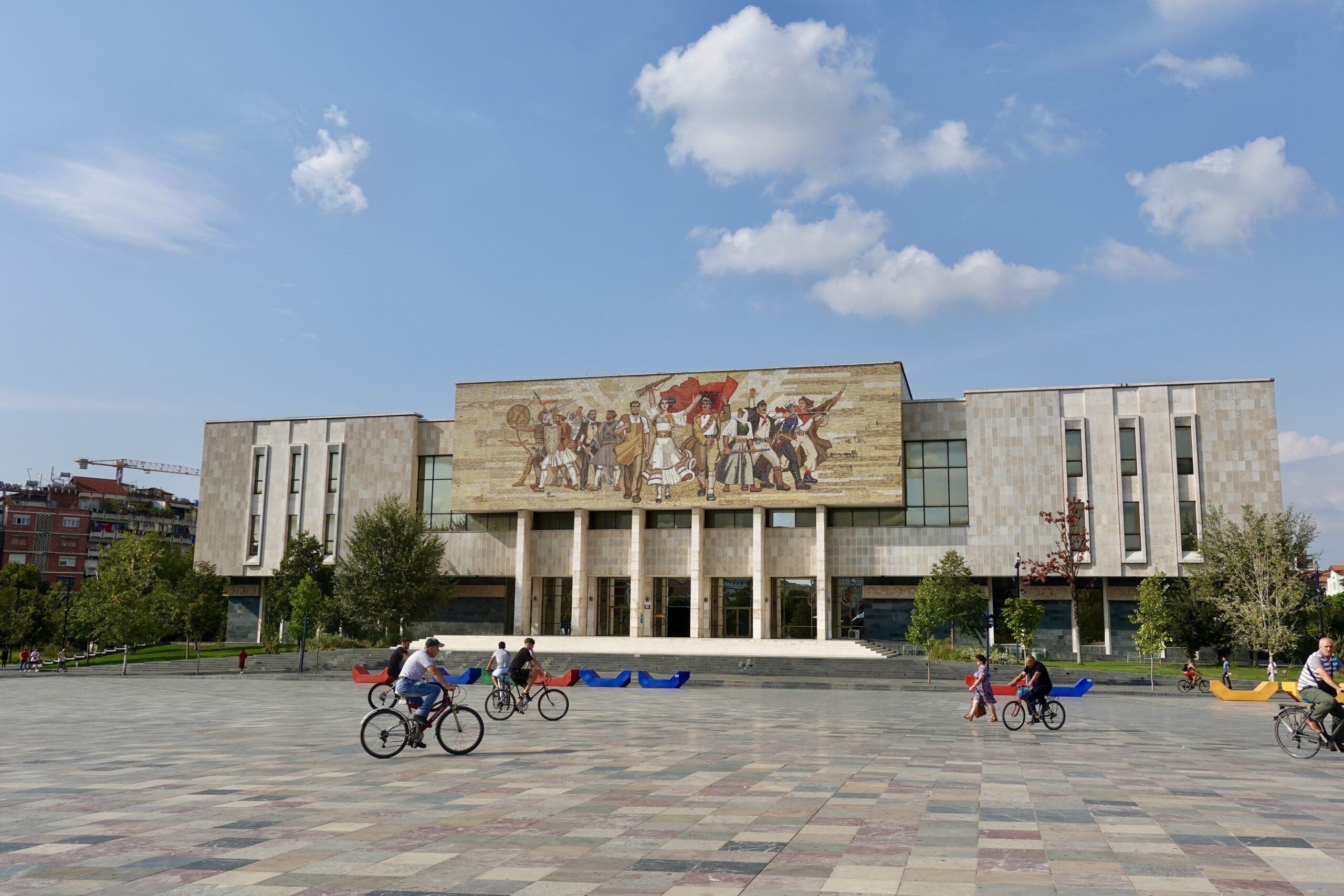 The Skanderberg Square is the main plaza in Tirana