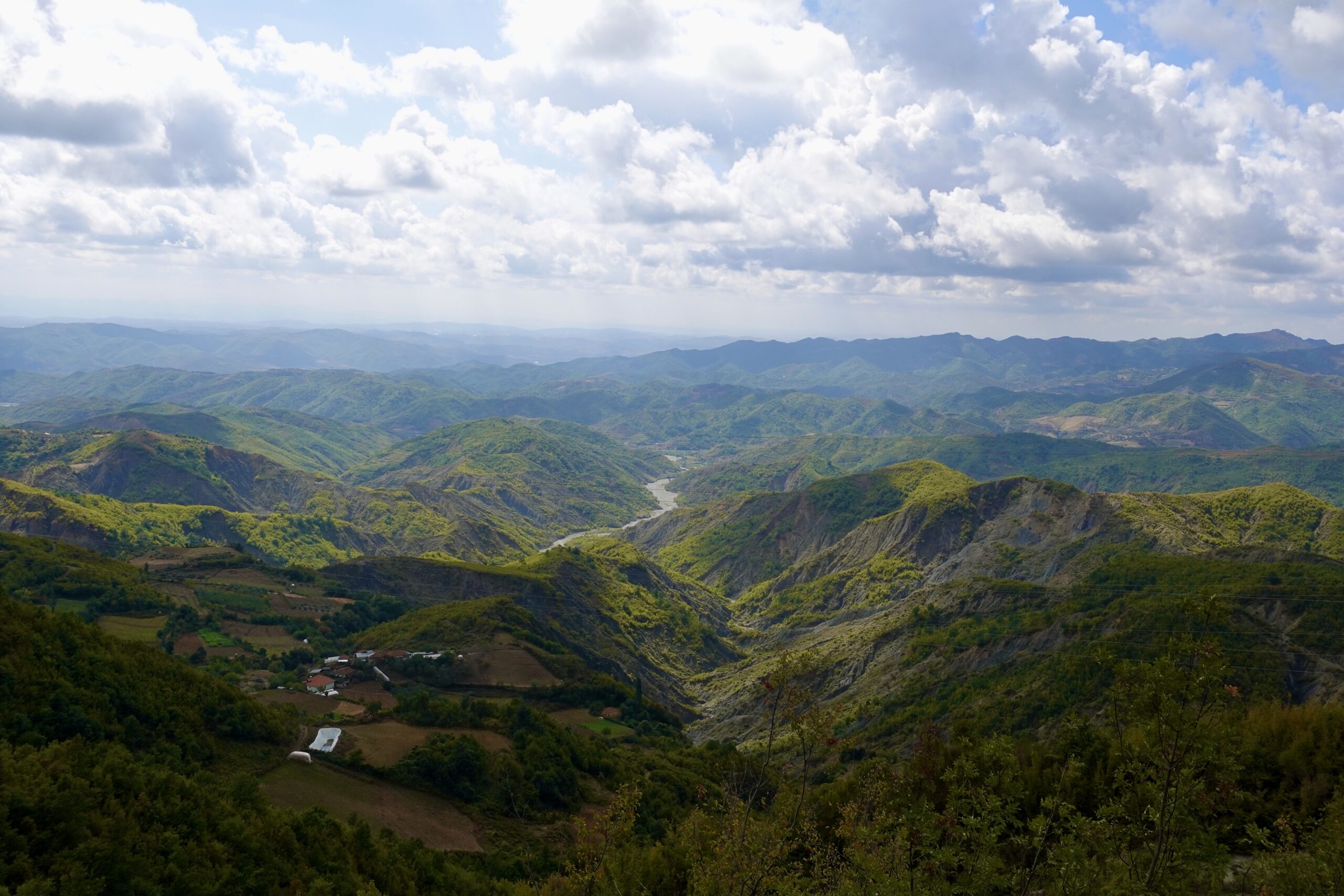 Hilly landscape southwest of Tirana