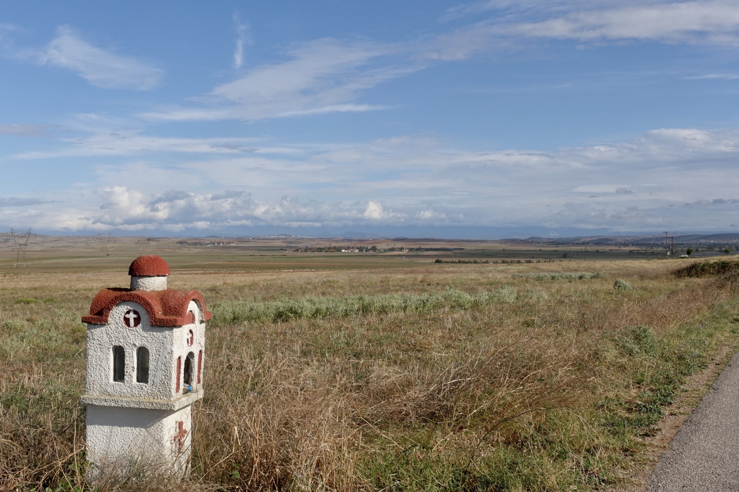 Wide plains on the way to Thessaloniki