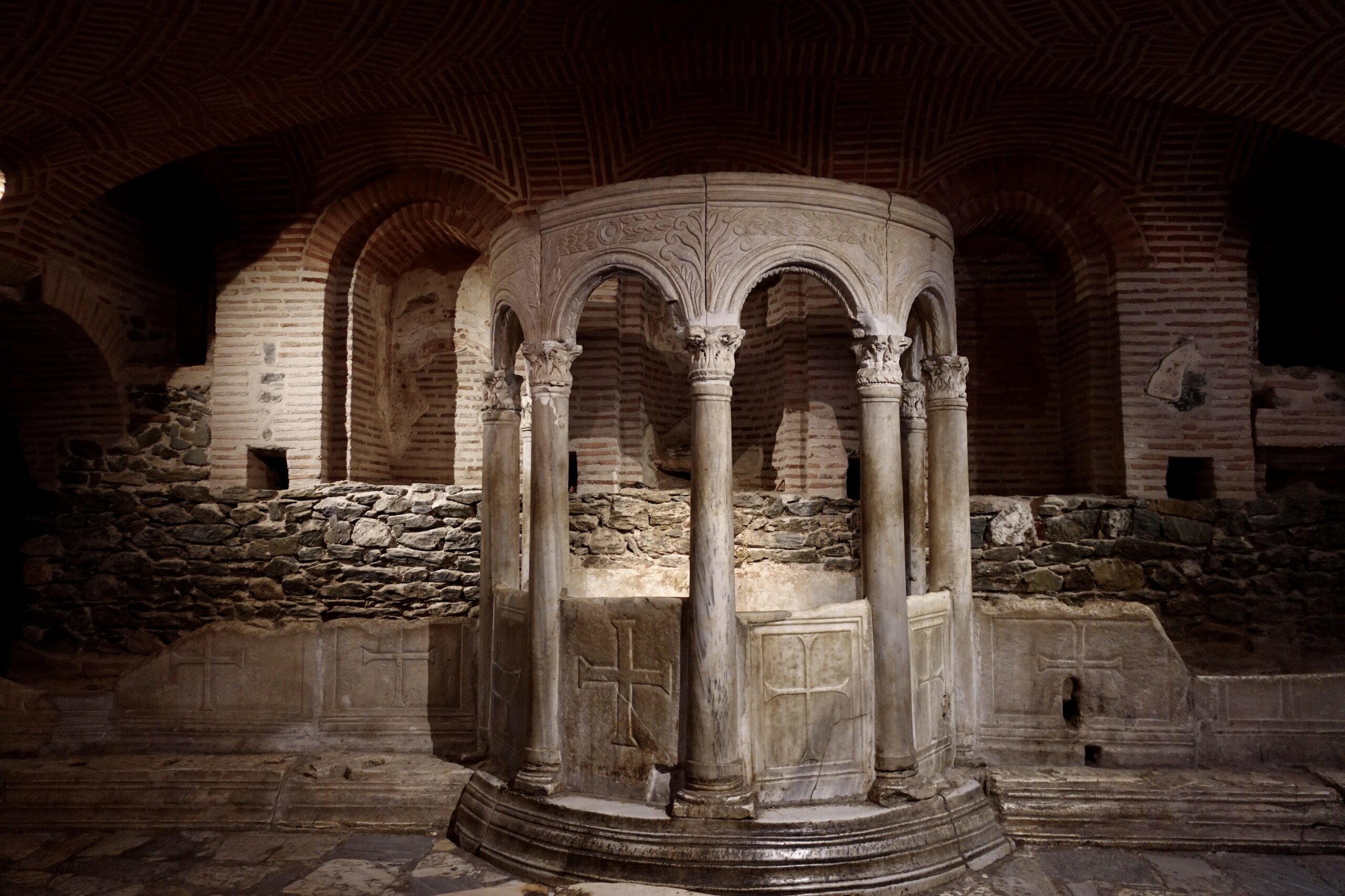 Impressive crypt under the church