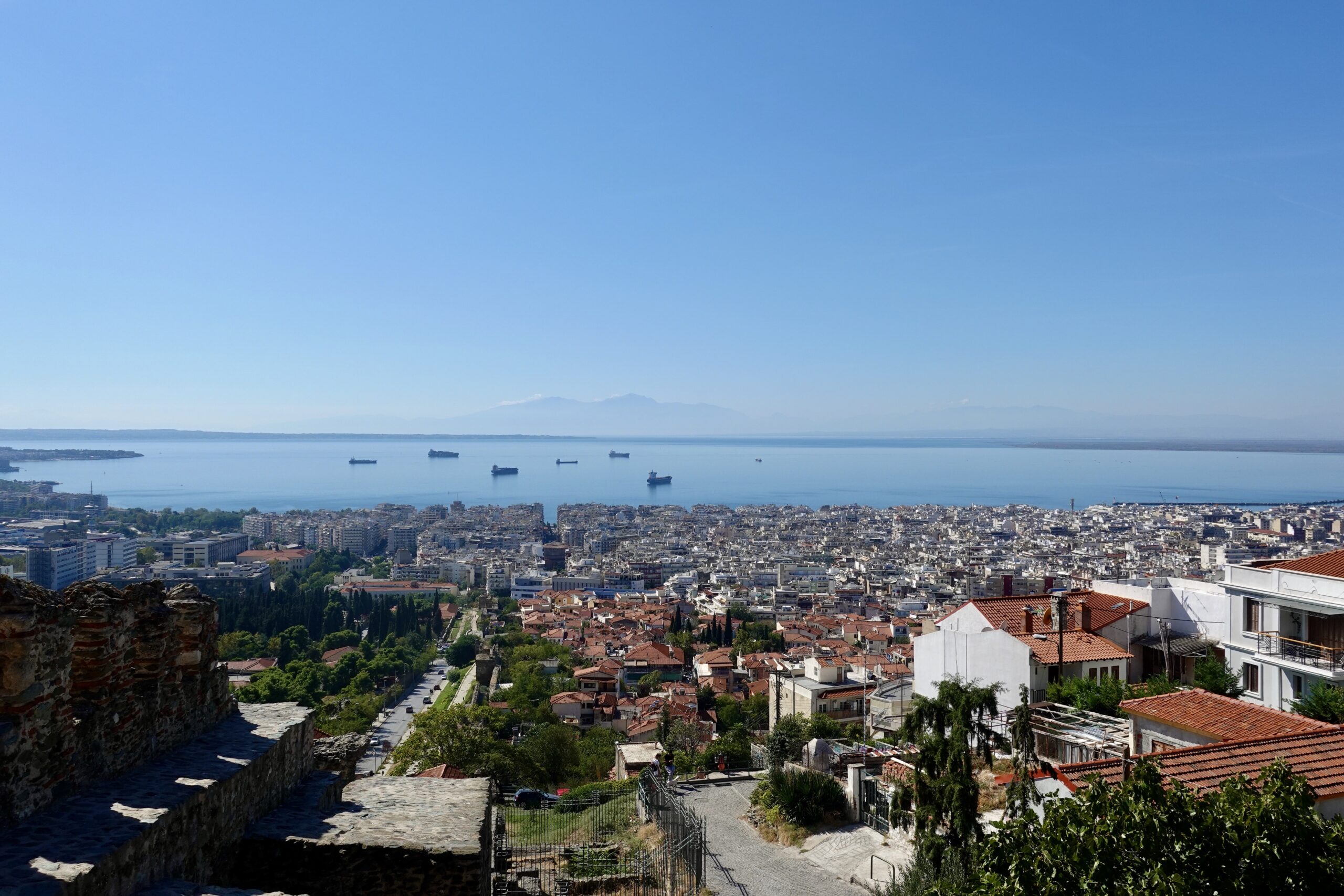 Blick auf Thessaloniki von der Altstadt