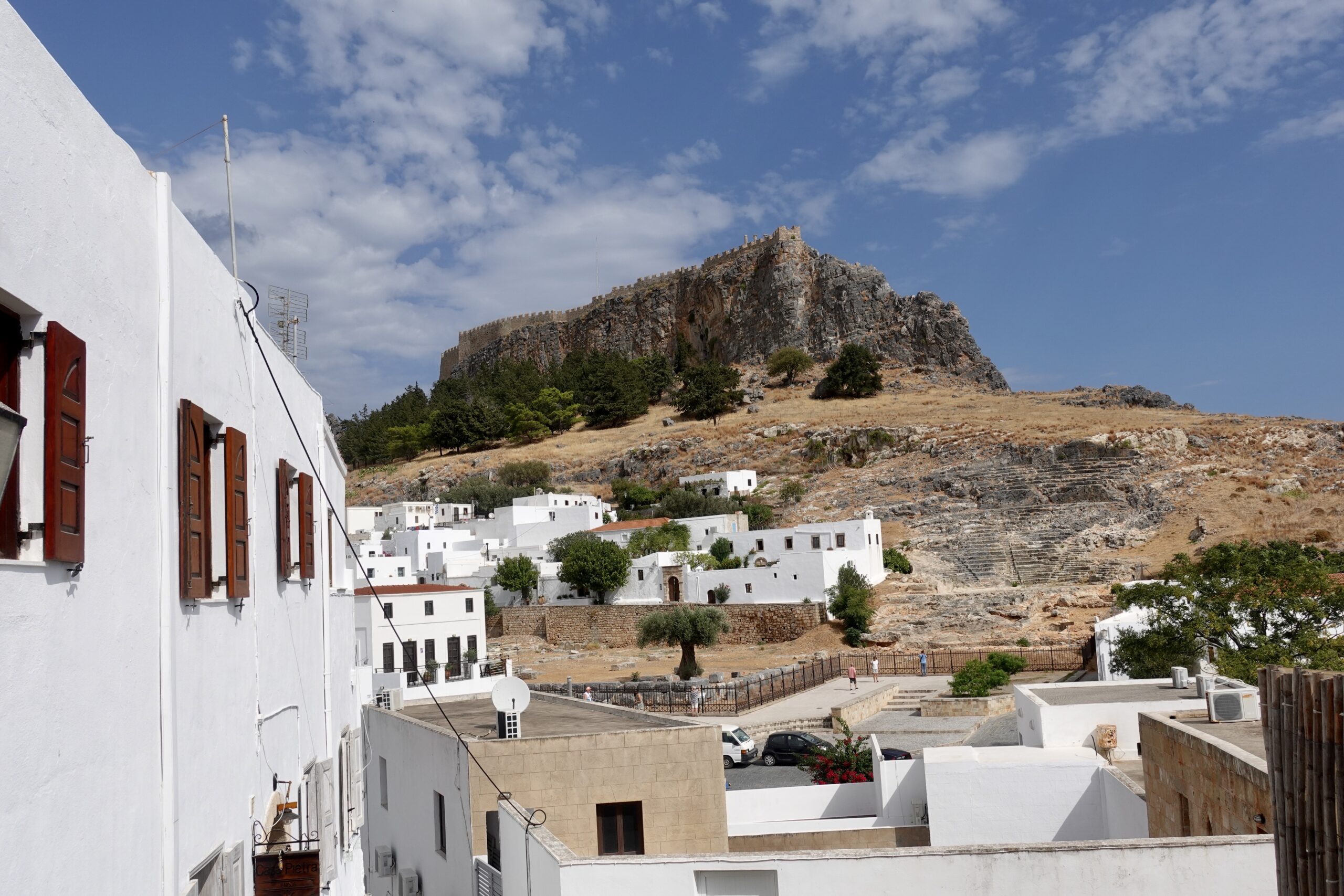 Lindos with the impressive fortress