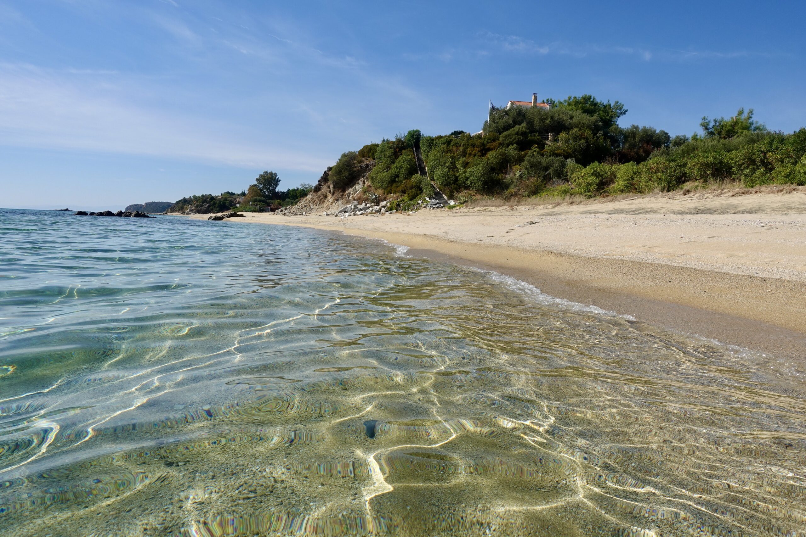 An diesem Strand wurden wir mit Champagner beschenkt