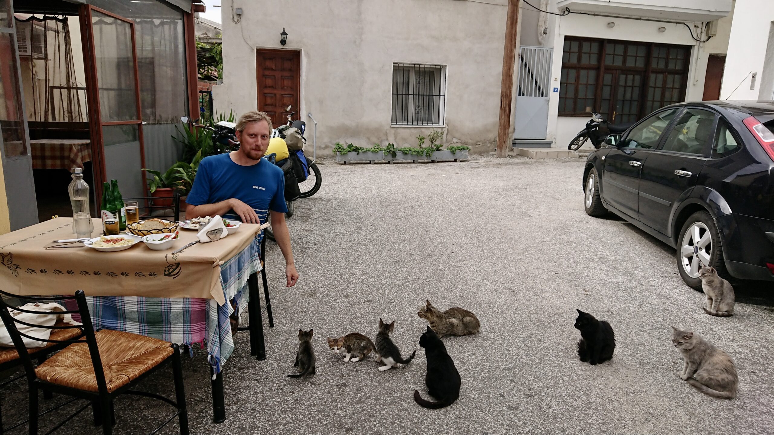 We were observed firmly on our first meal in Greece