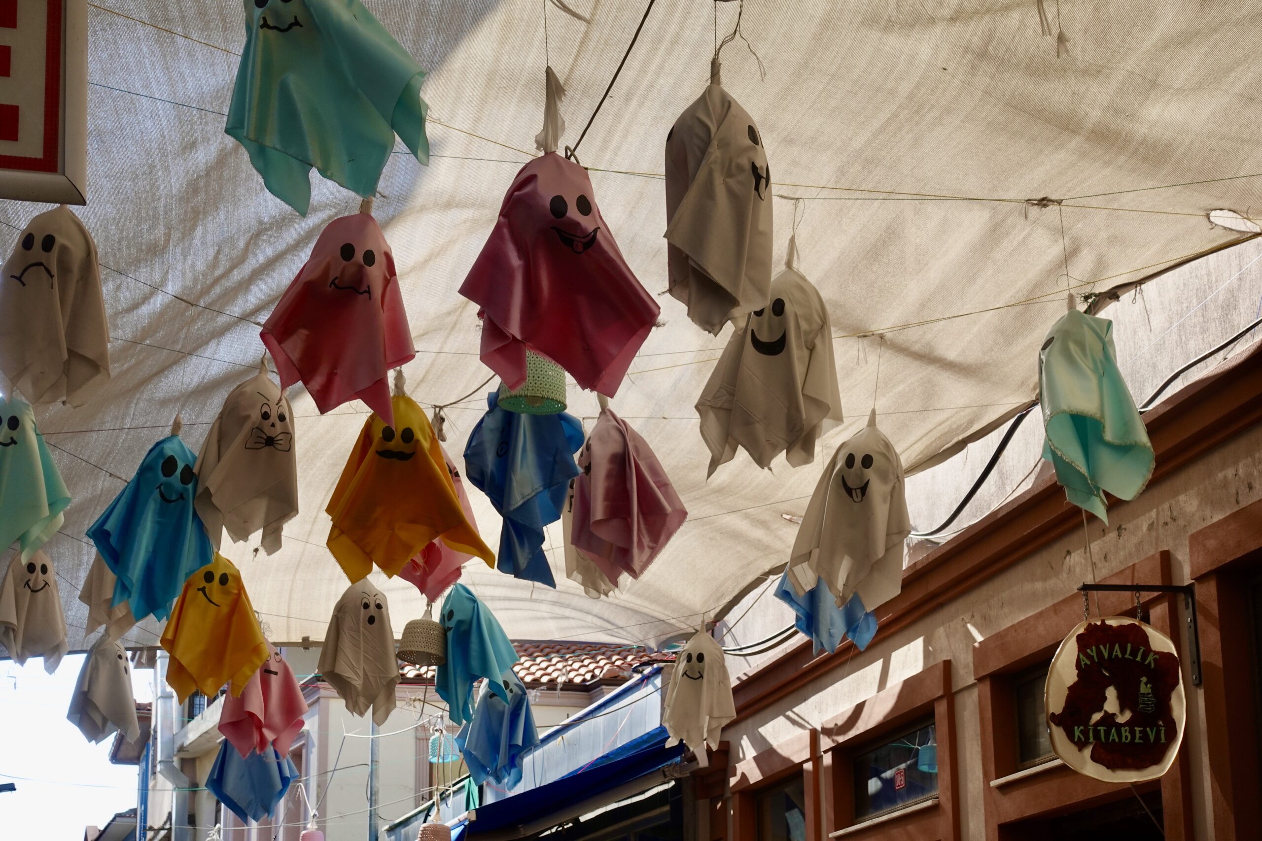 Decorations in an alley