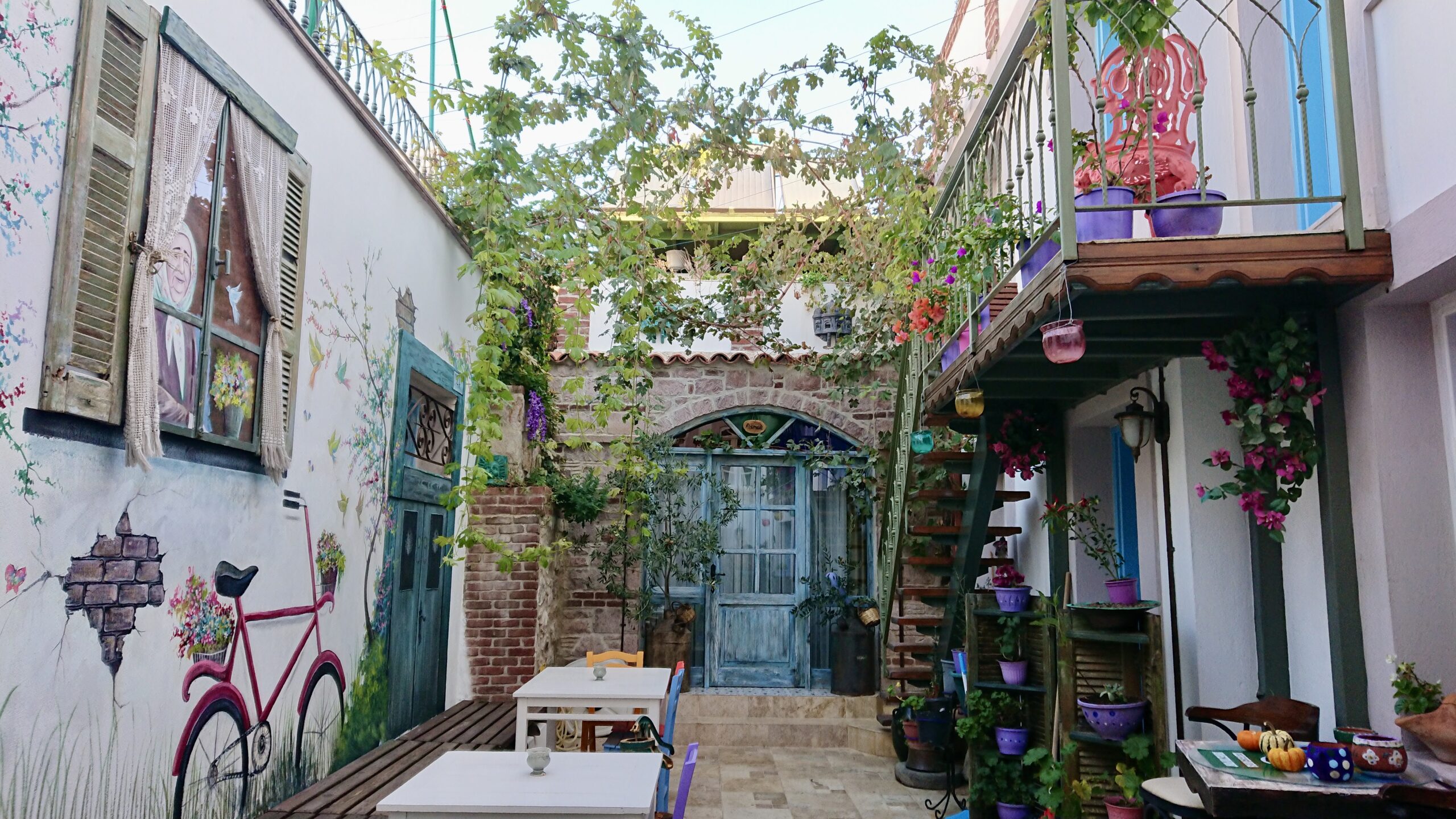 Courtyard of our hotel