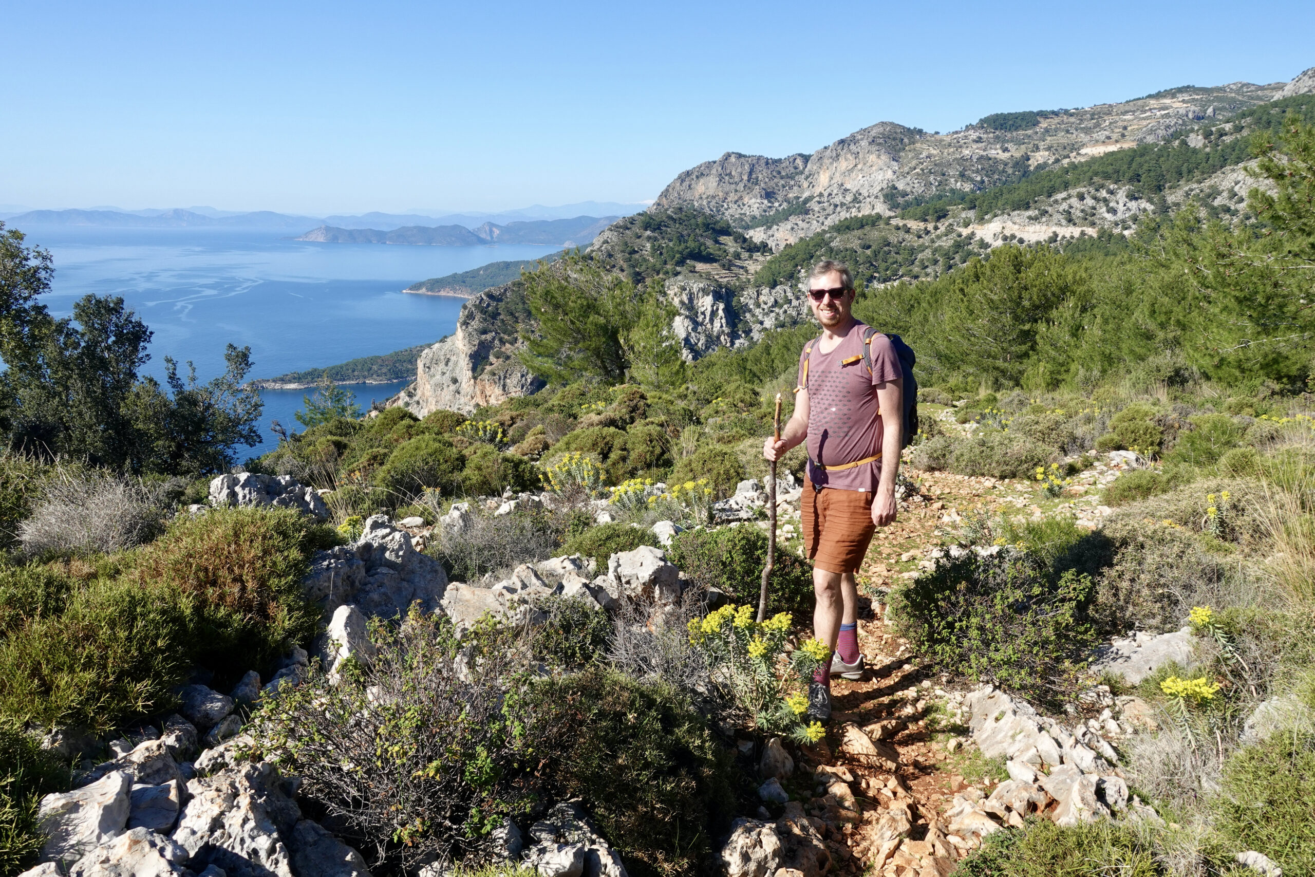 Often we walked directly along the coast