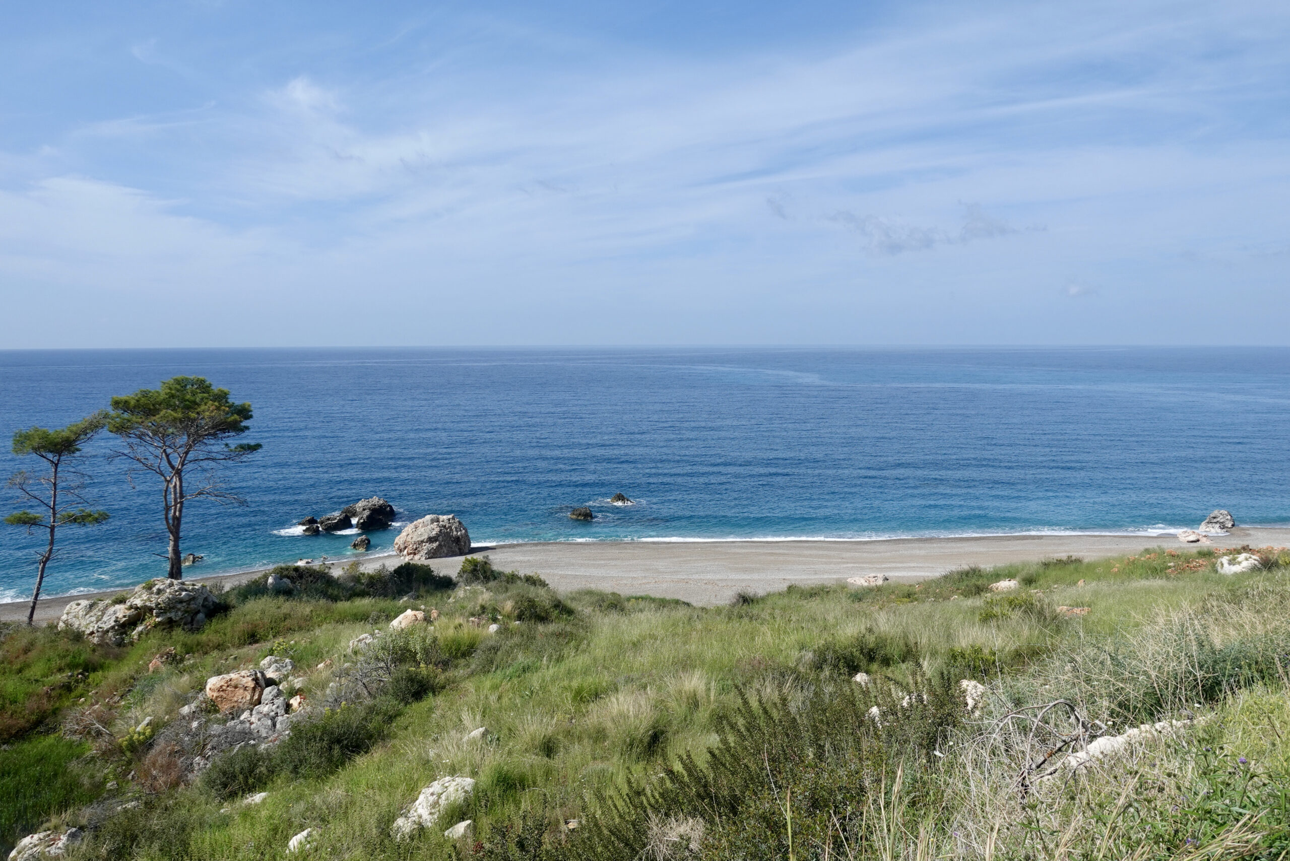 On this beach we stayed overnight