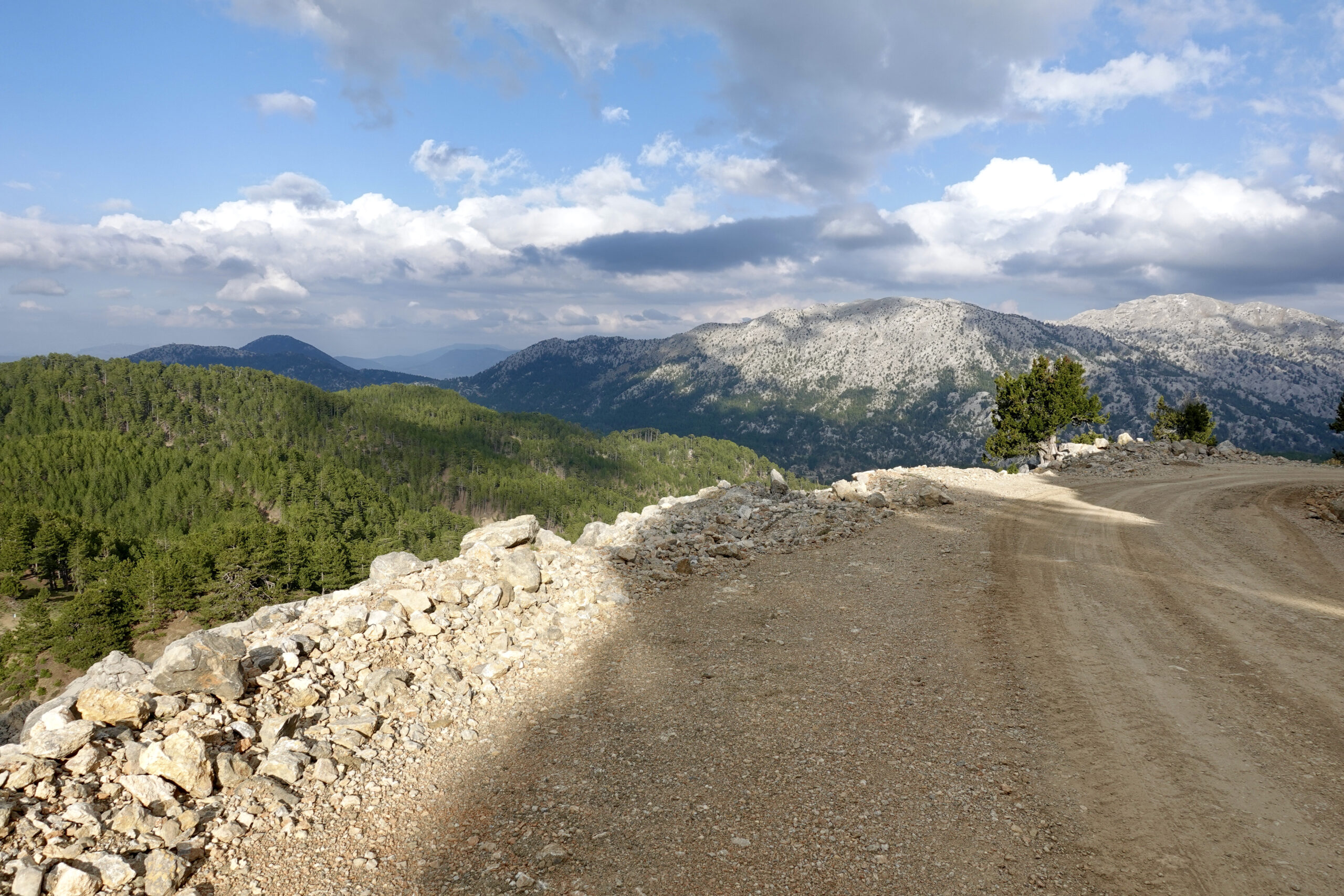 700 meters up the gravel road