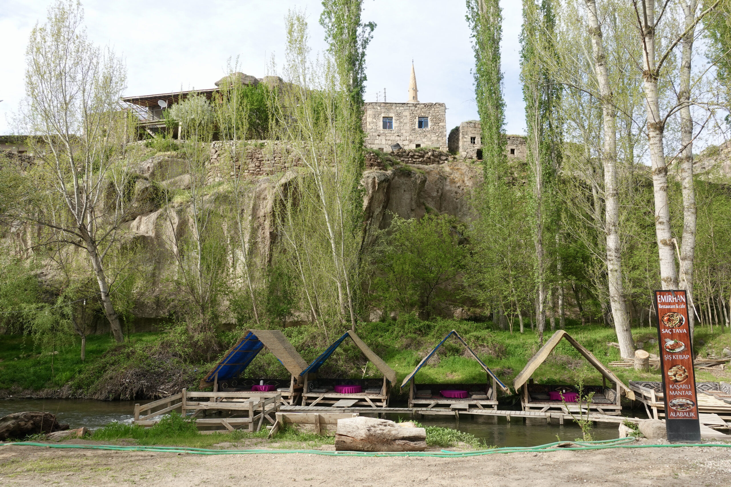 Restaurant by the river in Belisirma