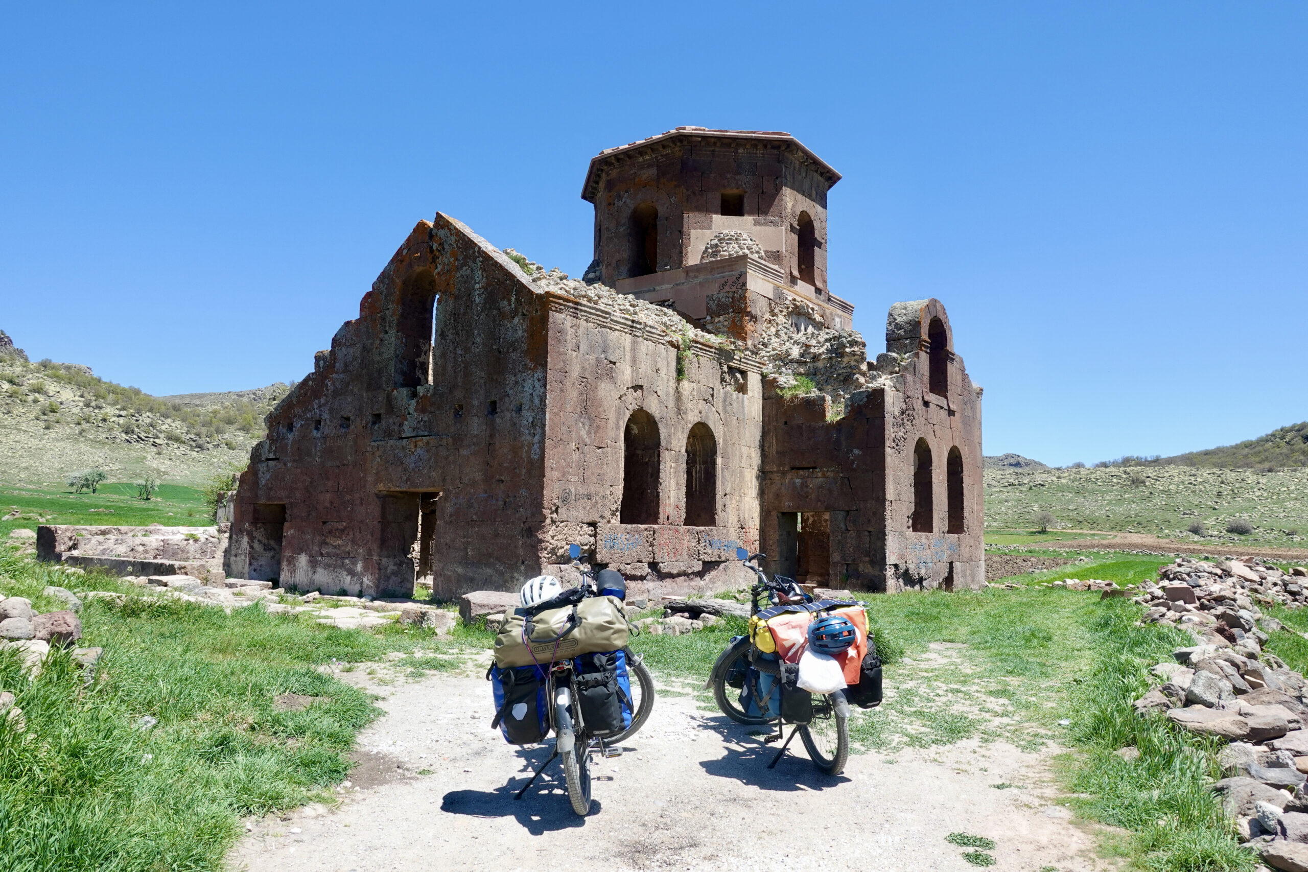 Red church outside of Güzelyurt