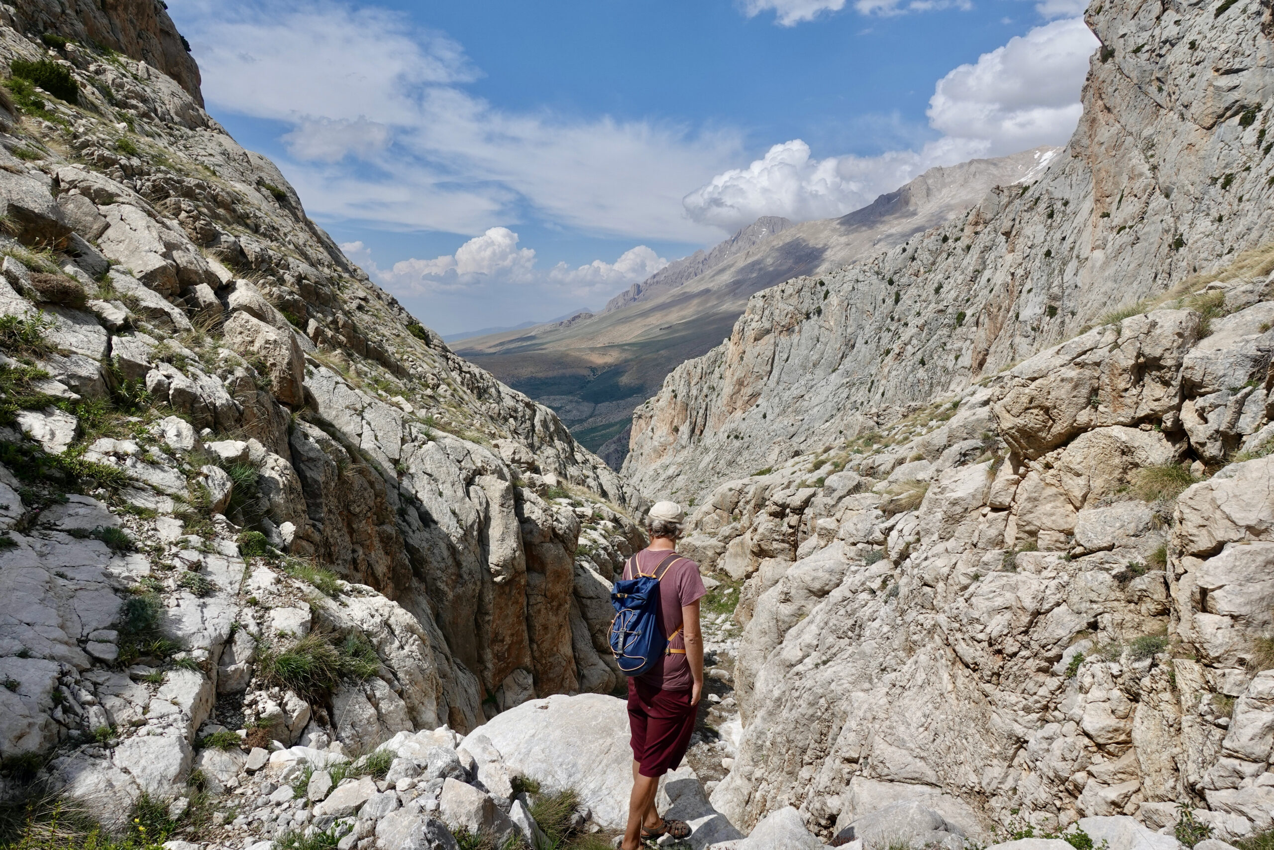 The "path" leads through the middle of the canyon