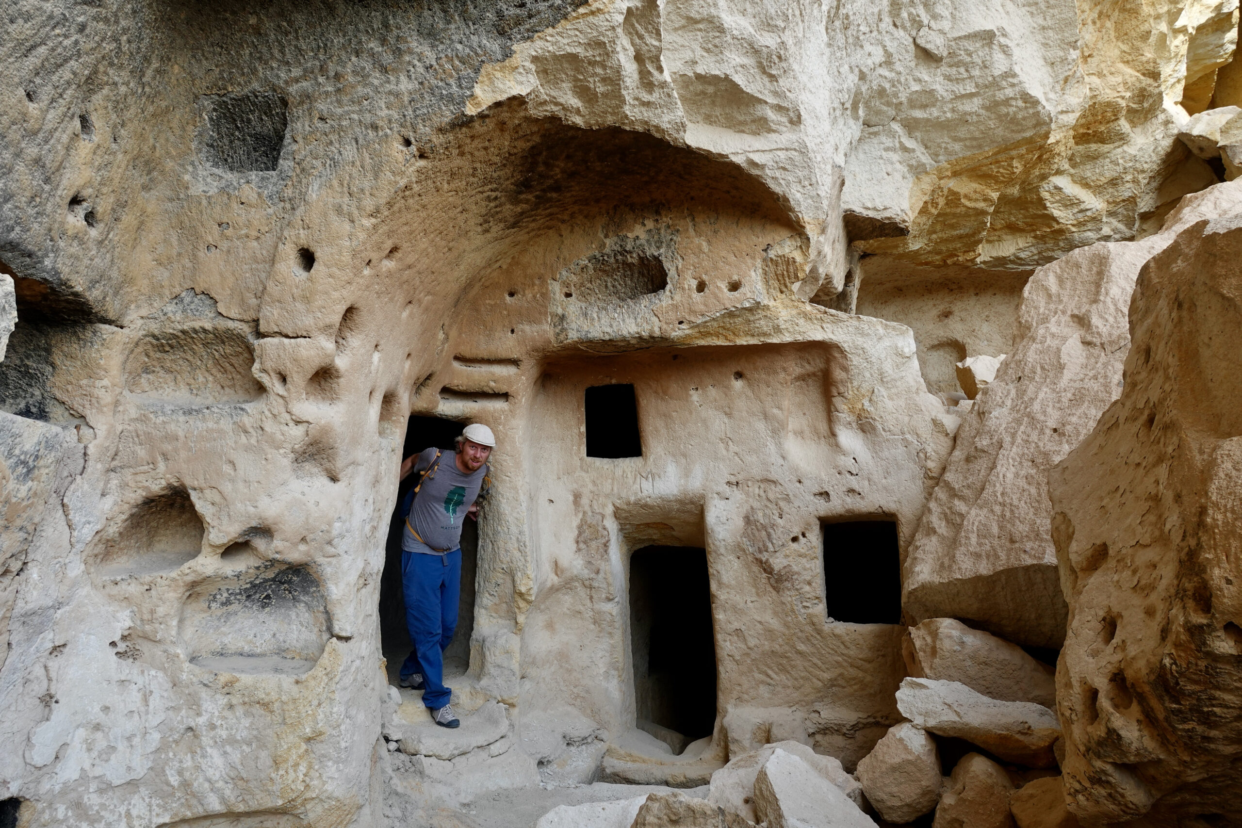 A bit of exploration is part of a castle tour in Cappadocia