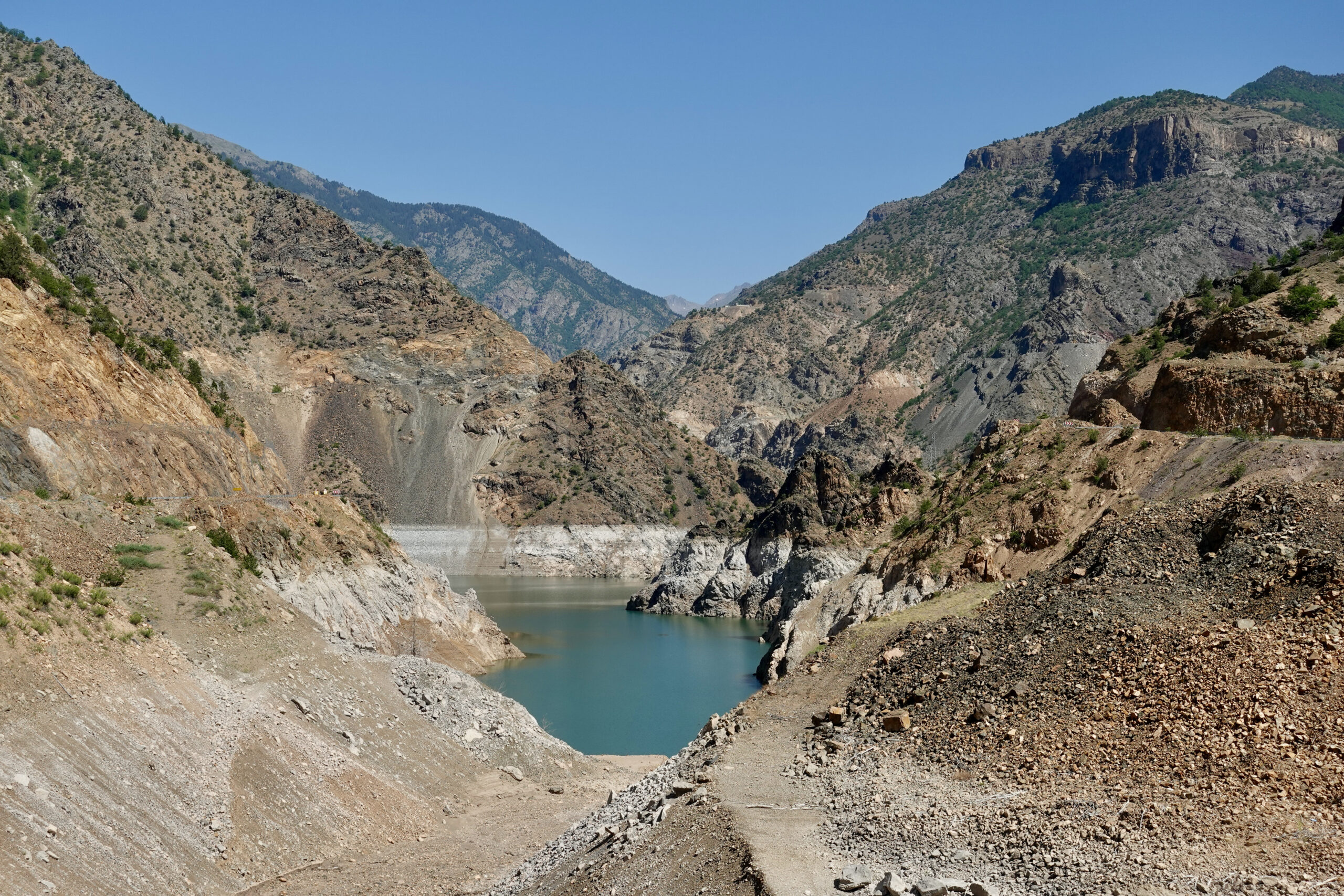 Wie man sieht hatte der Stausee auch schon deutlich mehr Wasser