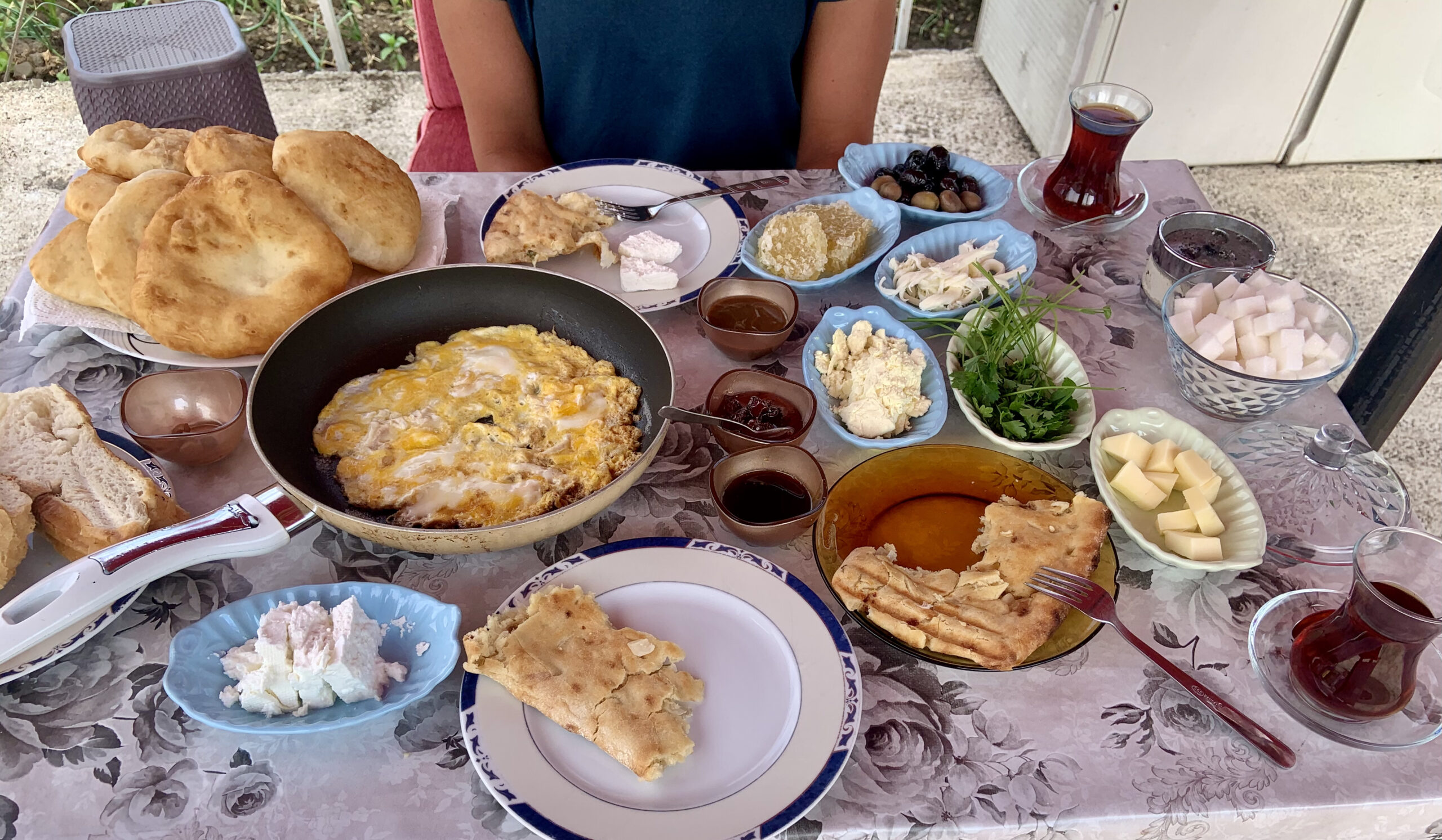 Our organic Turkish breakfast, awesome