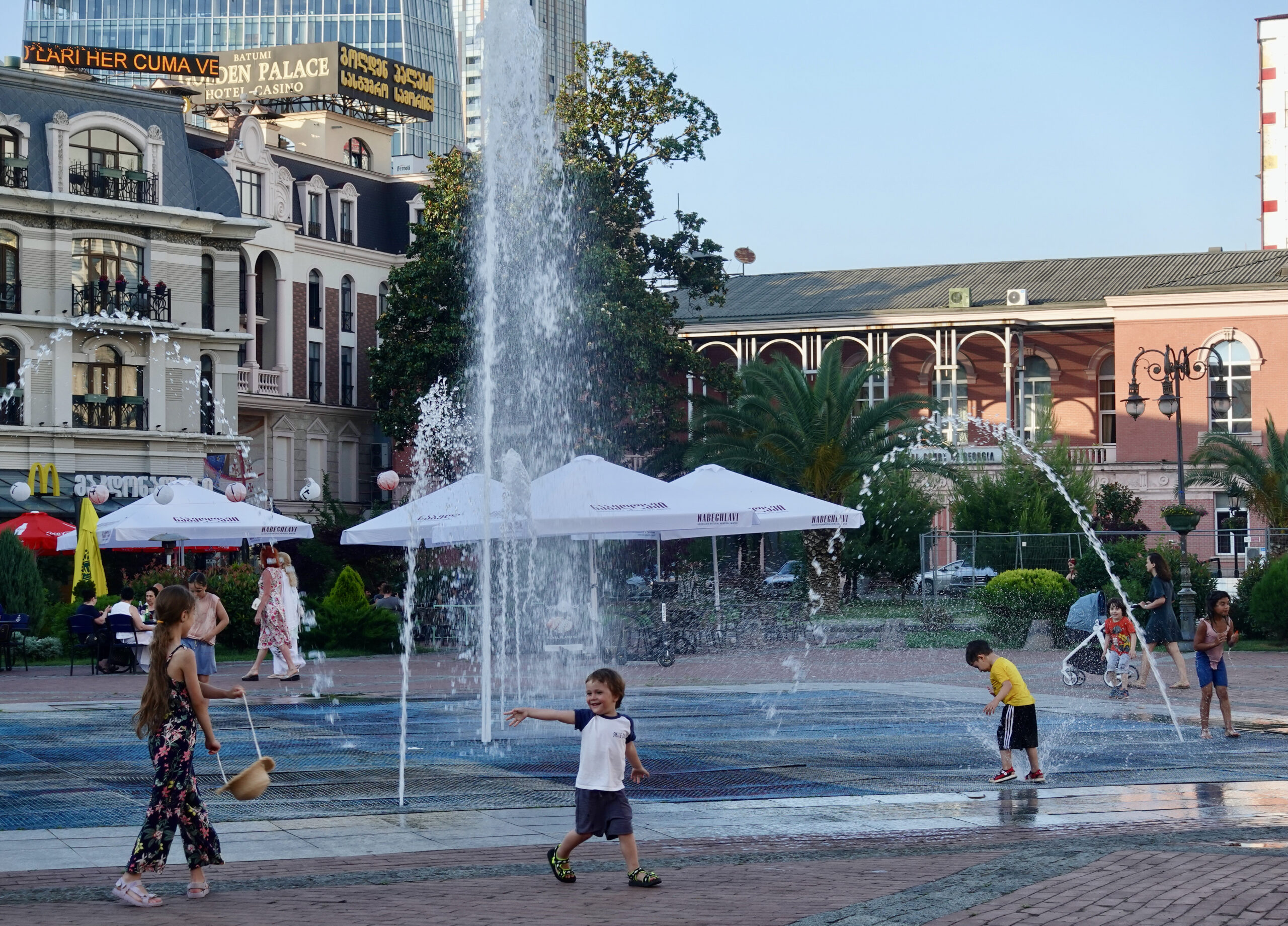 Fountains seem to be very popular with the kids here