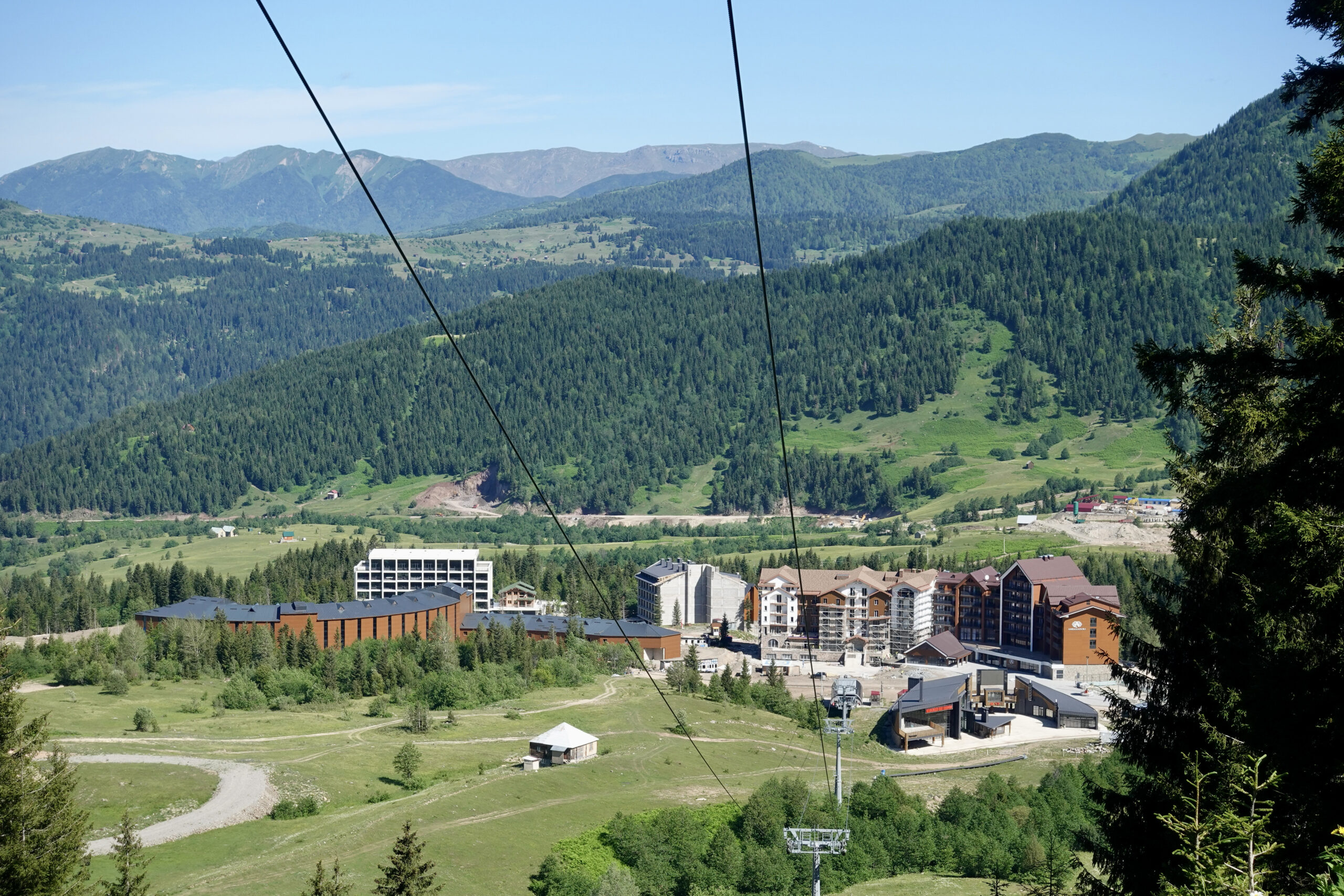 A ski resort is being built before the Goderzi Pass