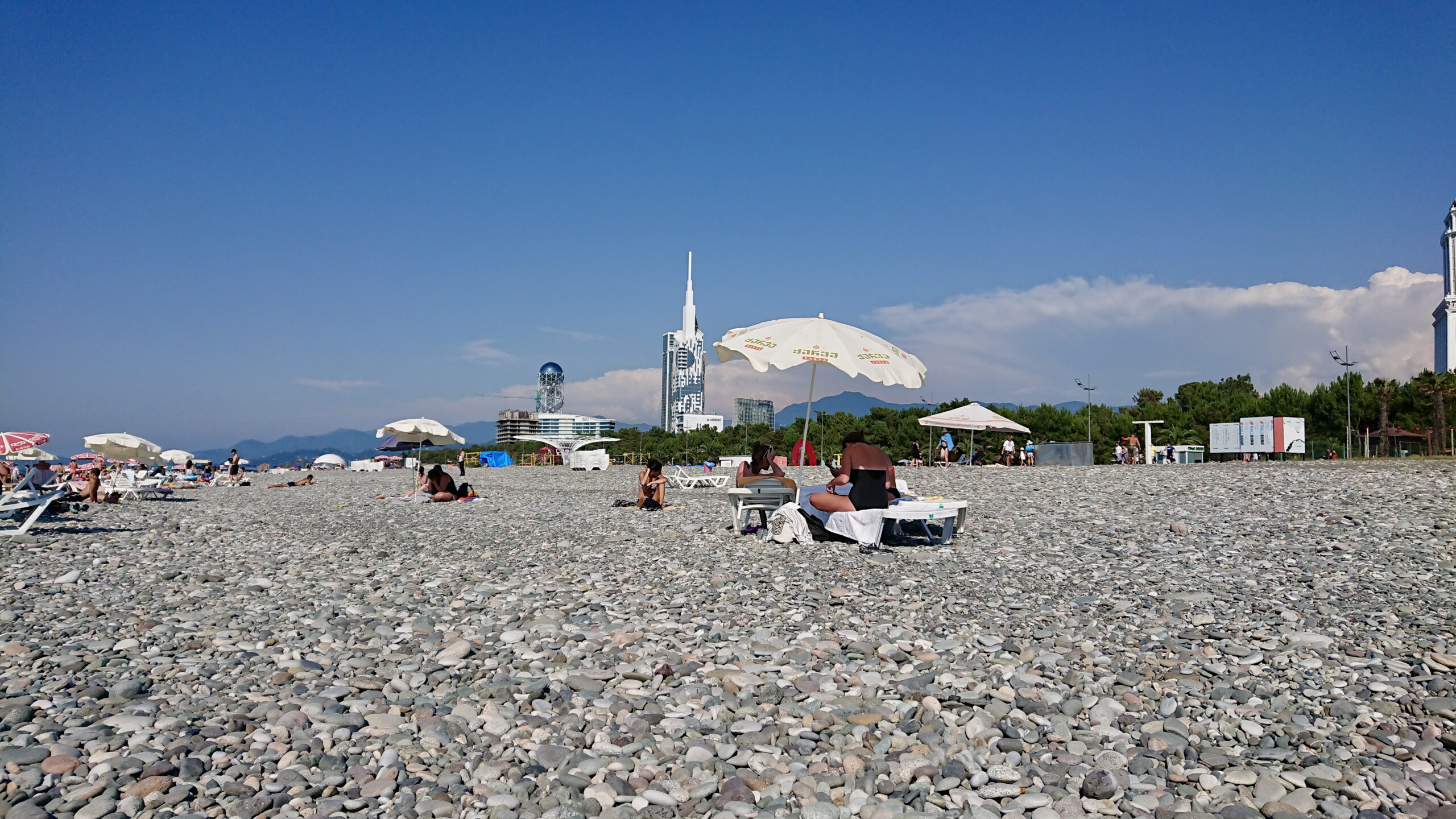 The stone beach of Batumi