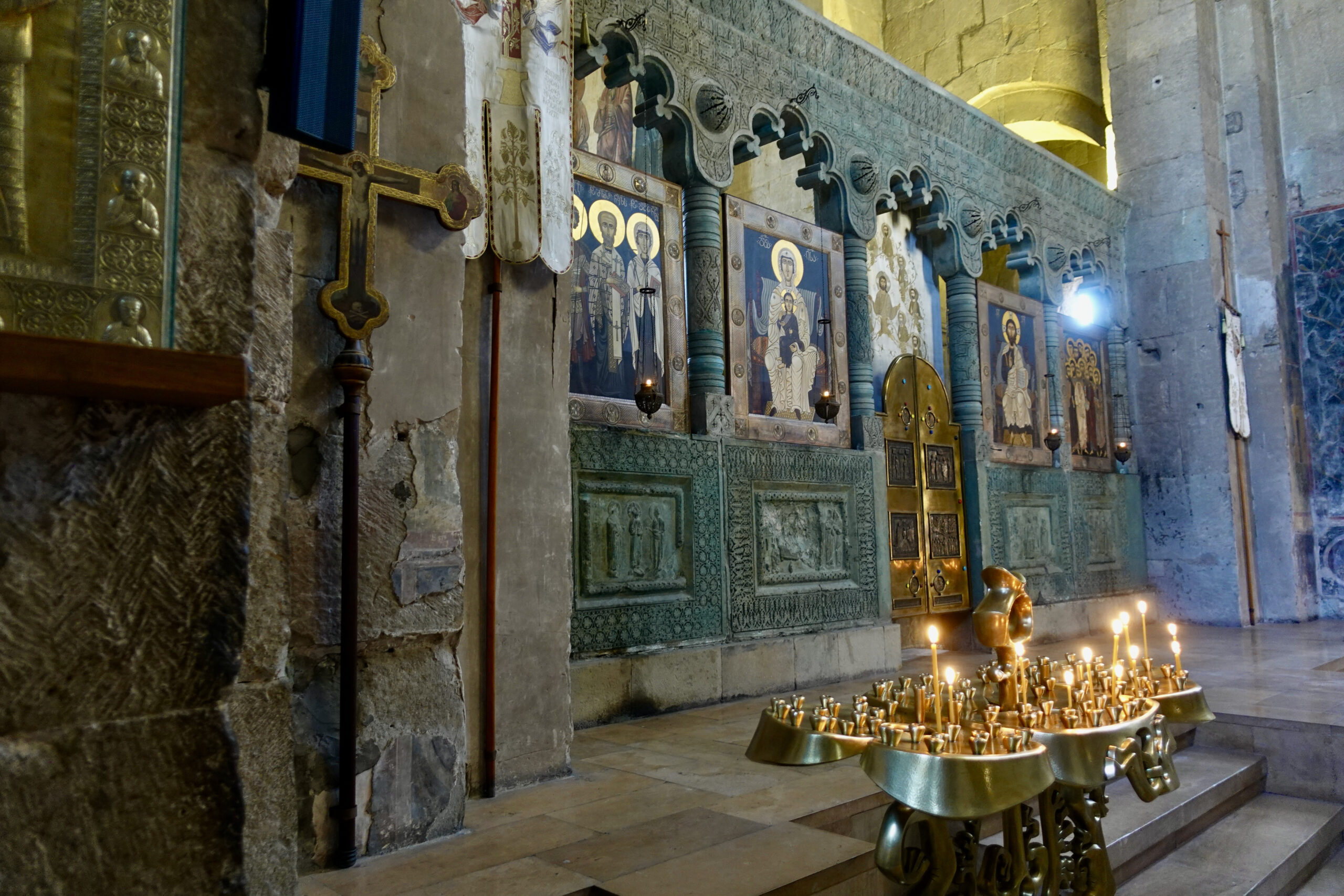 Inside the Svetitskhoveli Cathedral