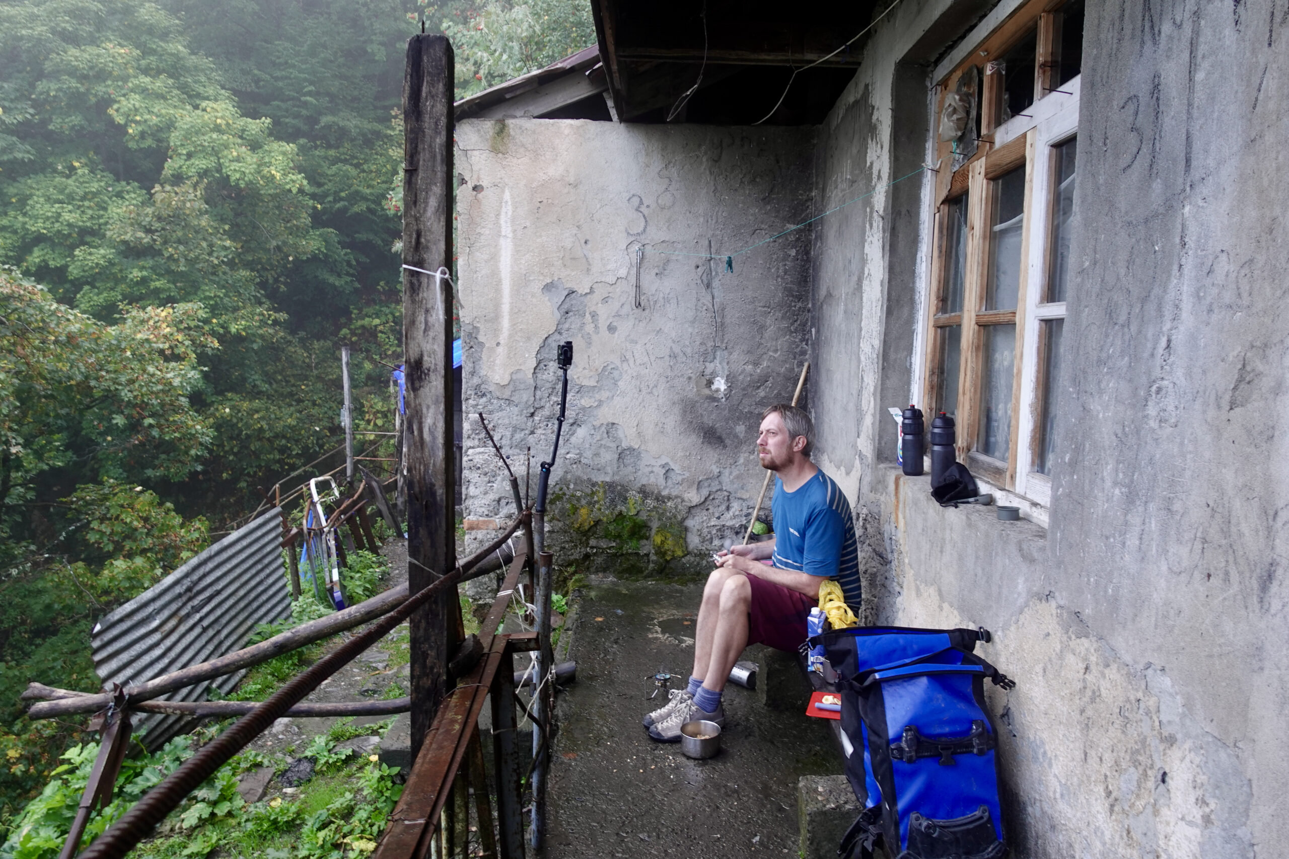 Breakfast near the hot springs