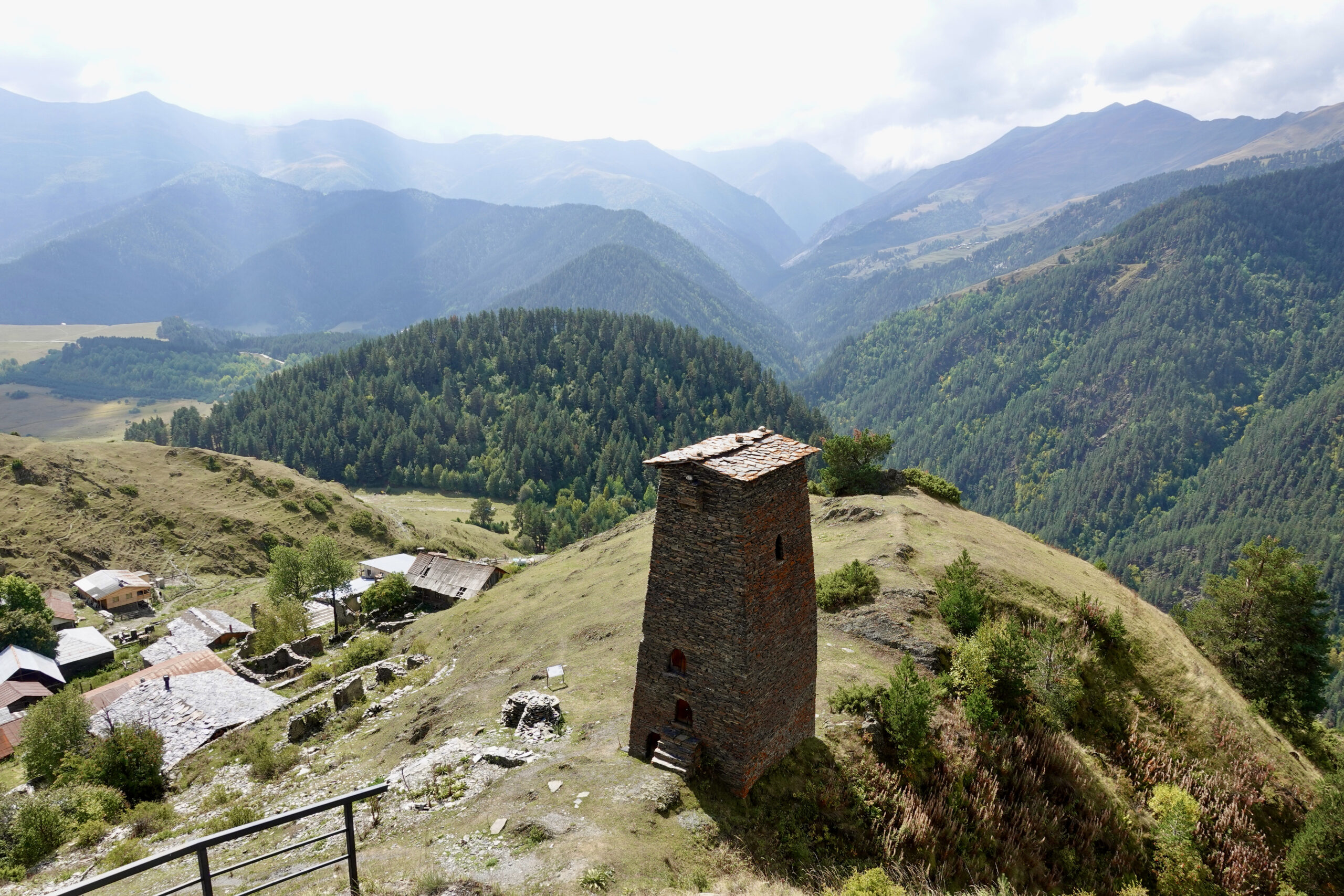 View from the Keselo fortress above Omalo