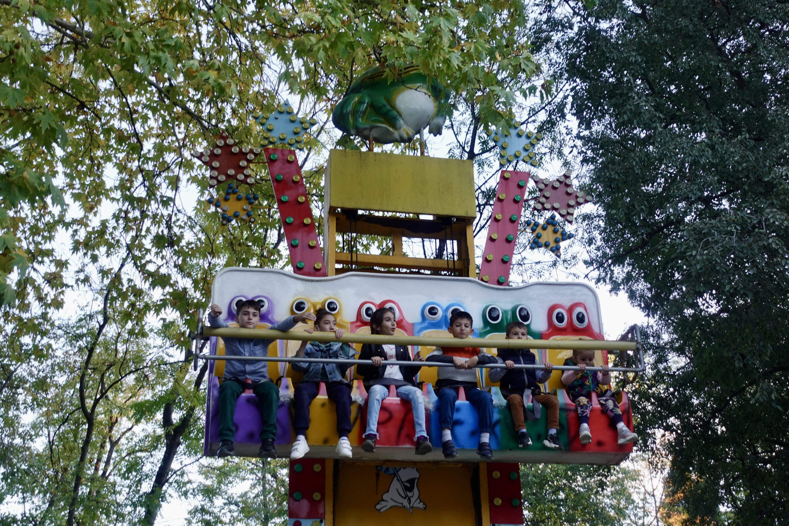 There are rides for children in many city parks