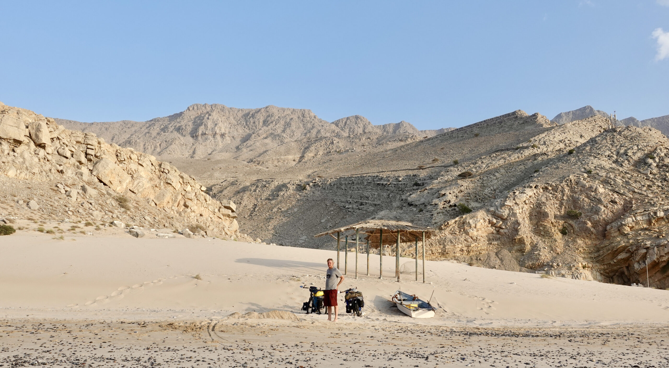 Our first camp spot in Oman