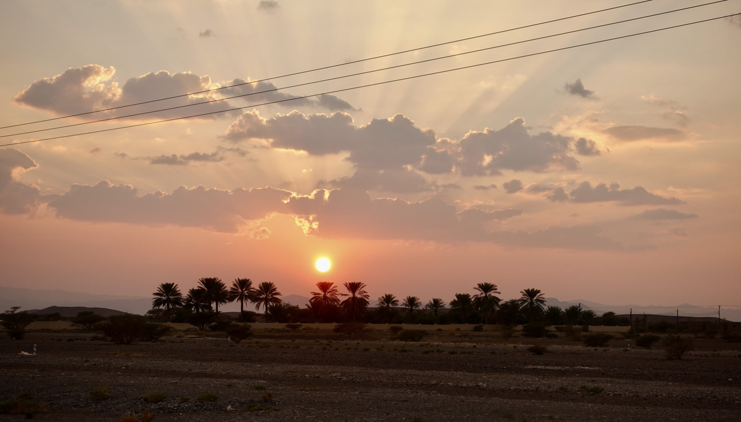 View from our camping spot near Jabrin