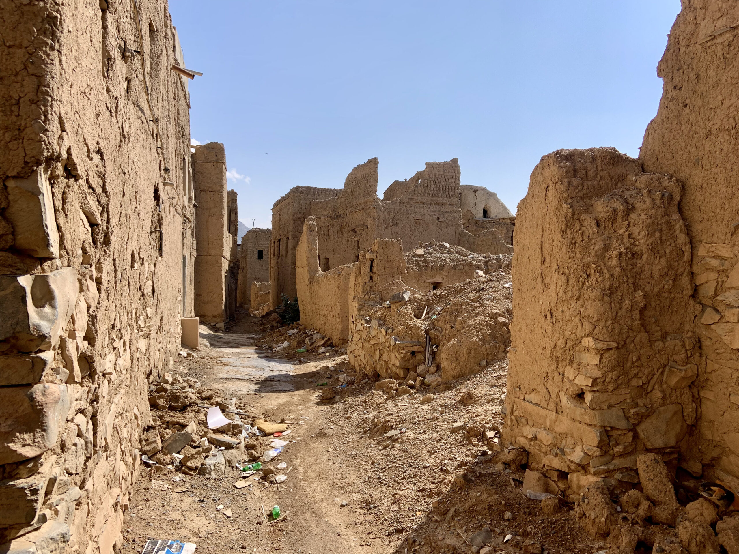 The old houses were unfortunately left to decay