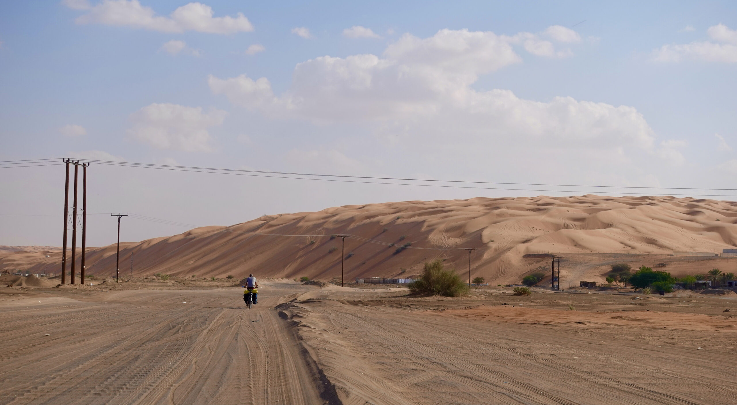 Das Ende der Strasse, ab hier gibt's nur noch Sand