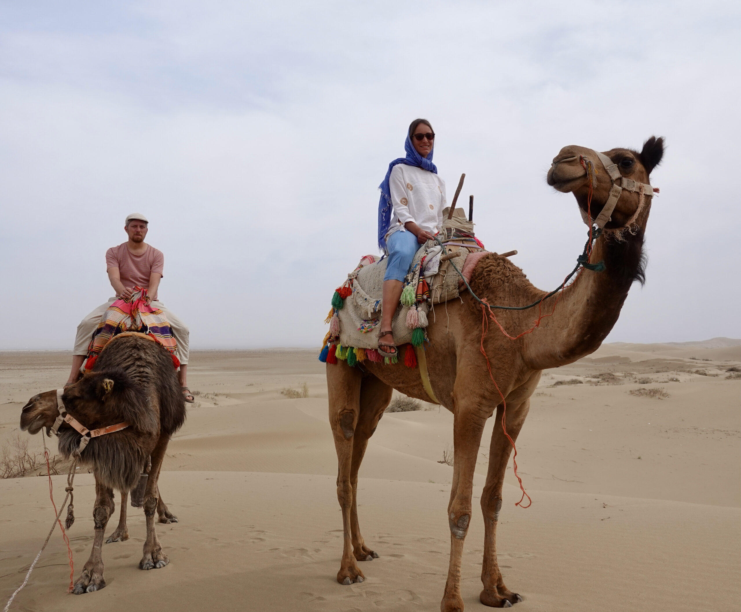 Visiting the sand dunes in Varzaneh