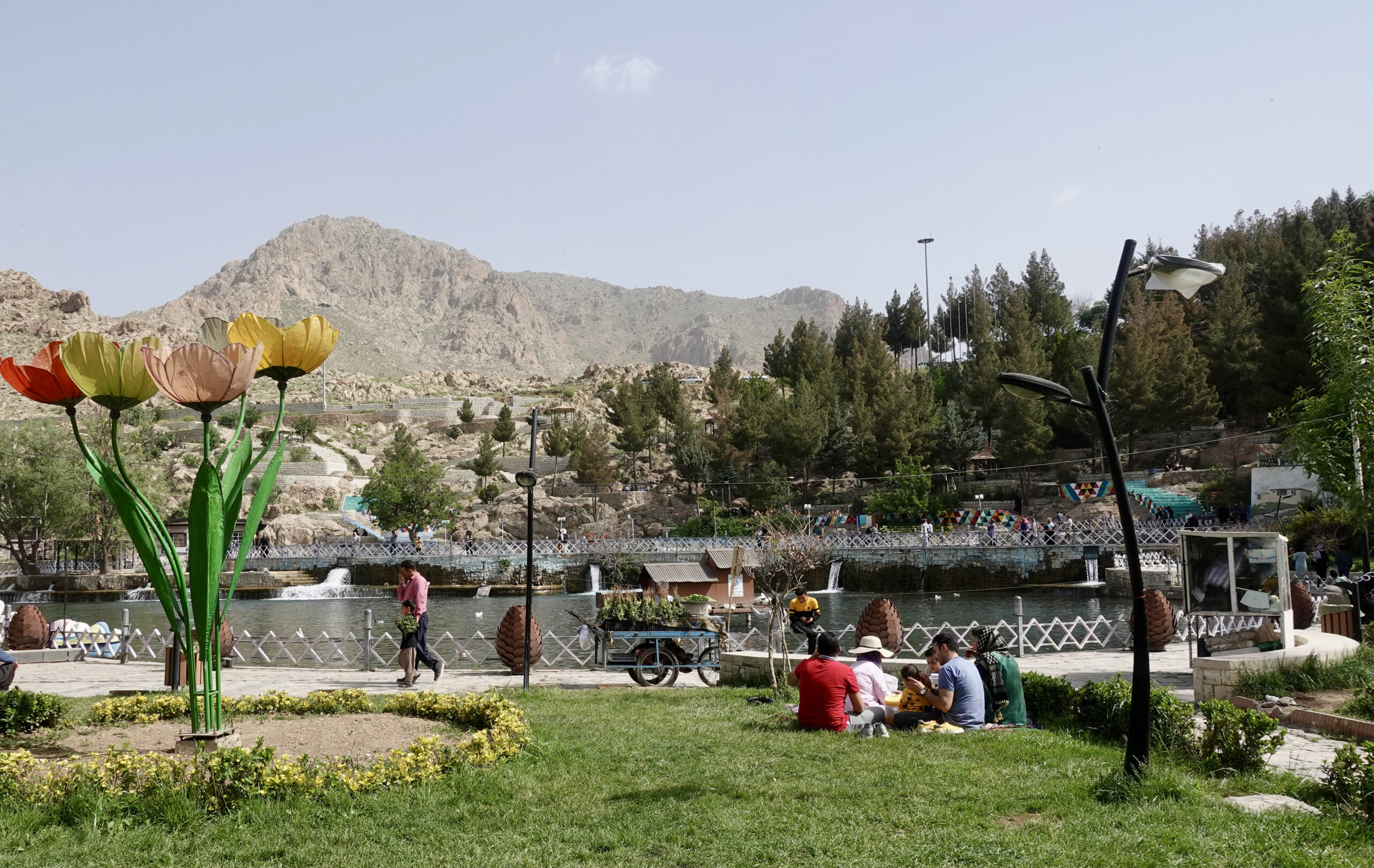 The public park of Ravansar on a weekend