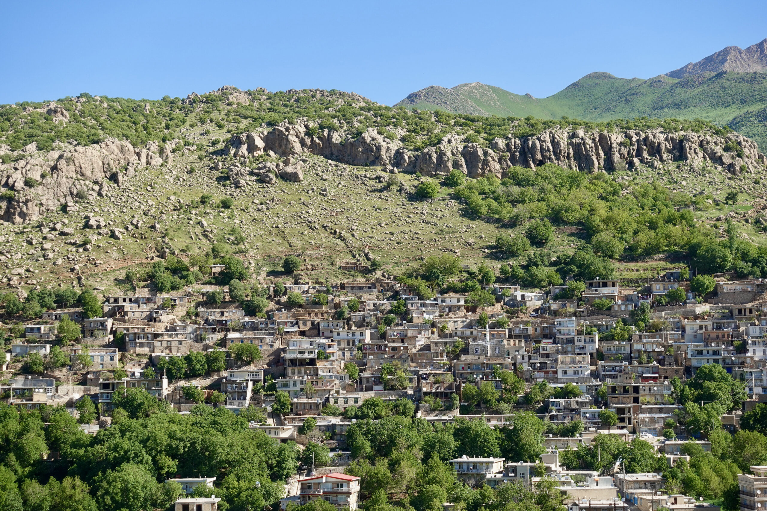 The flat roofs are a typical feature in Kurdistan