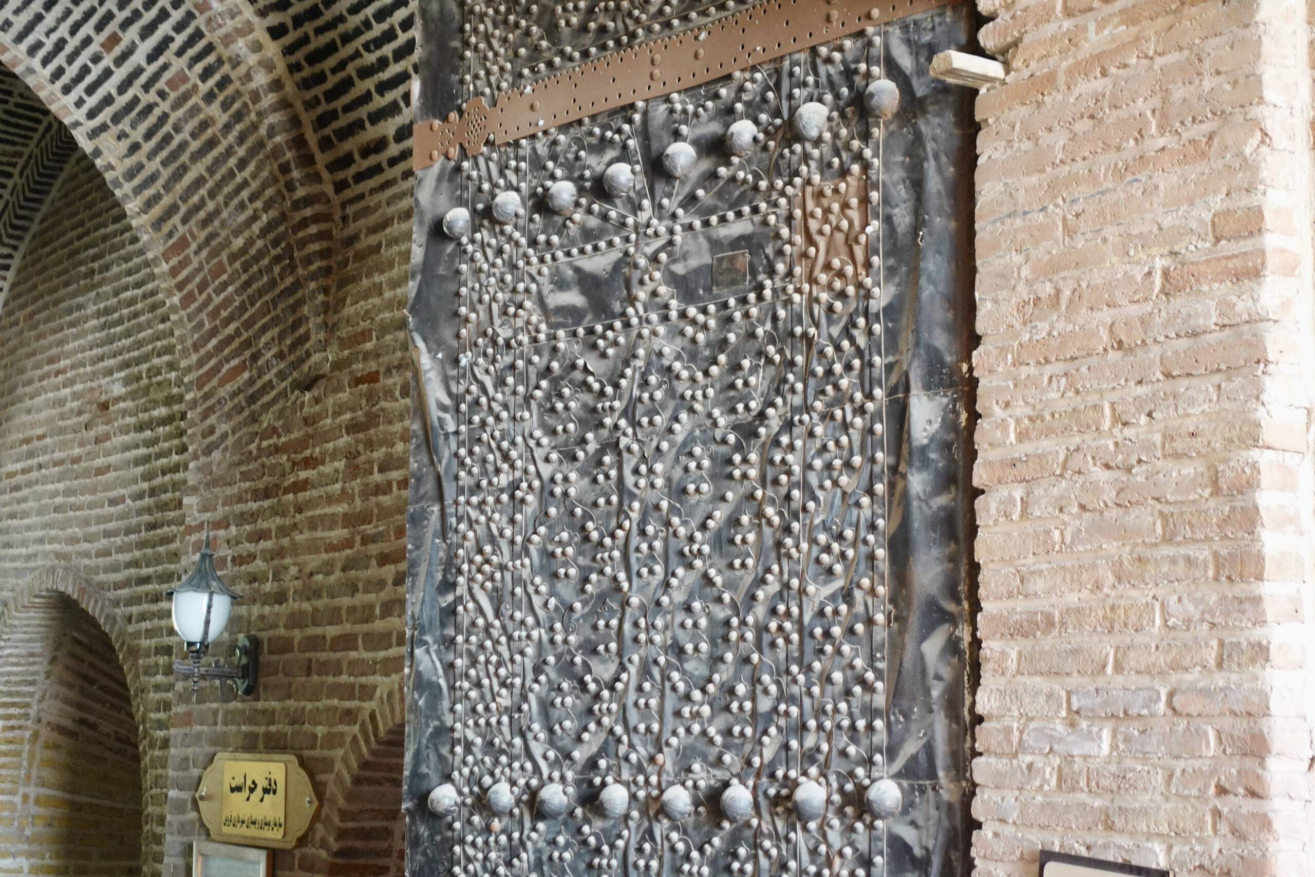 Decorated door in the caravanserai