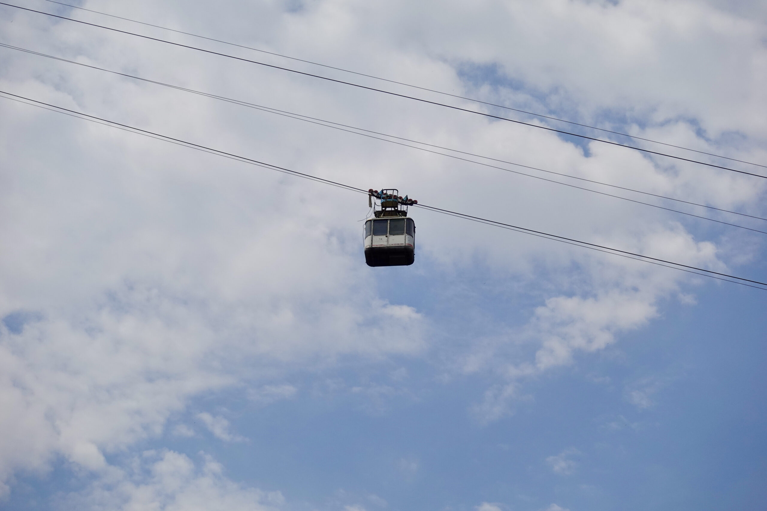 Rusty cable car in Alaverdi