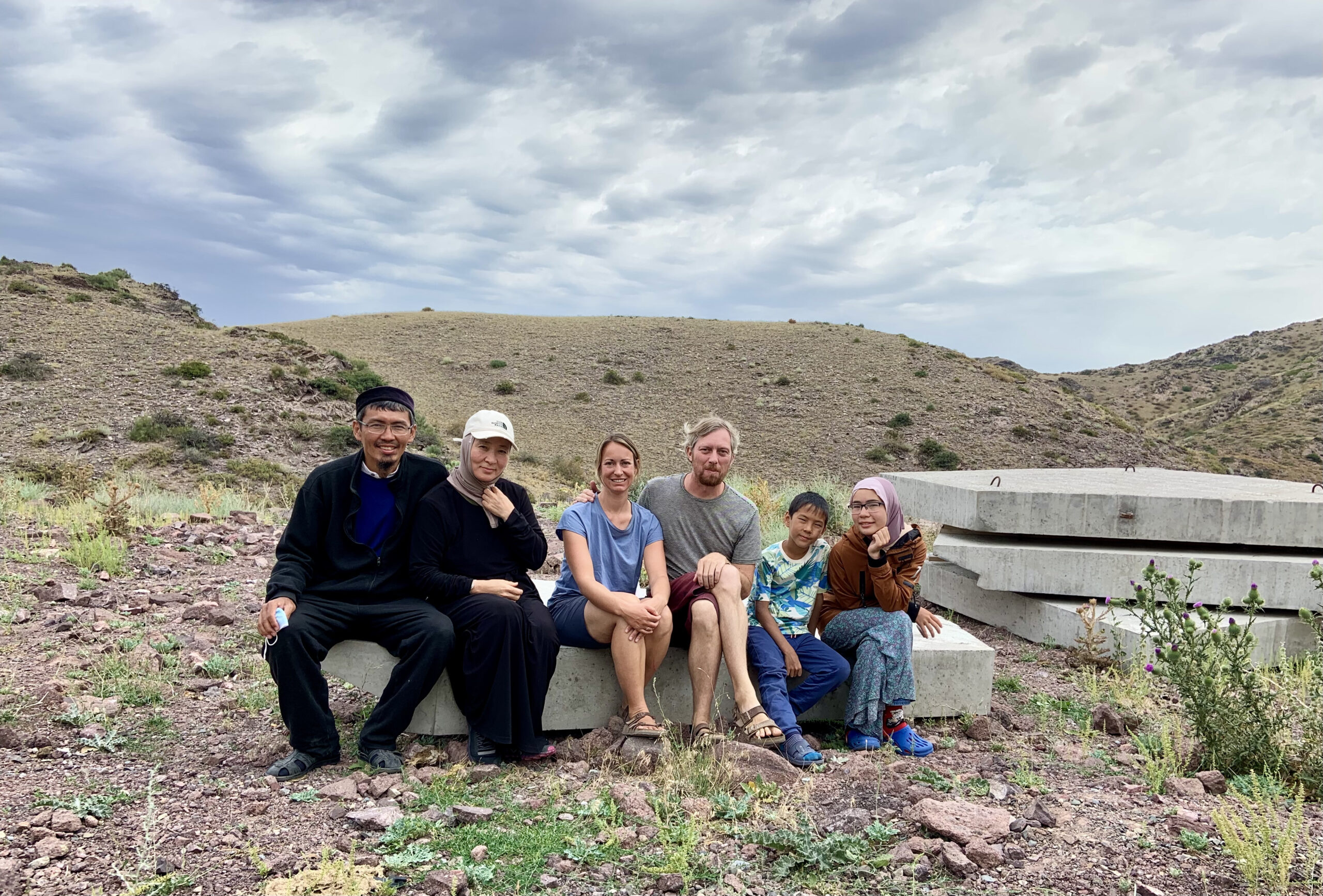 Nette muslimische Familie aus Almaty