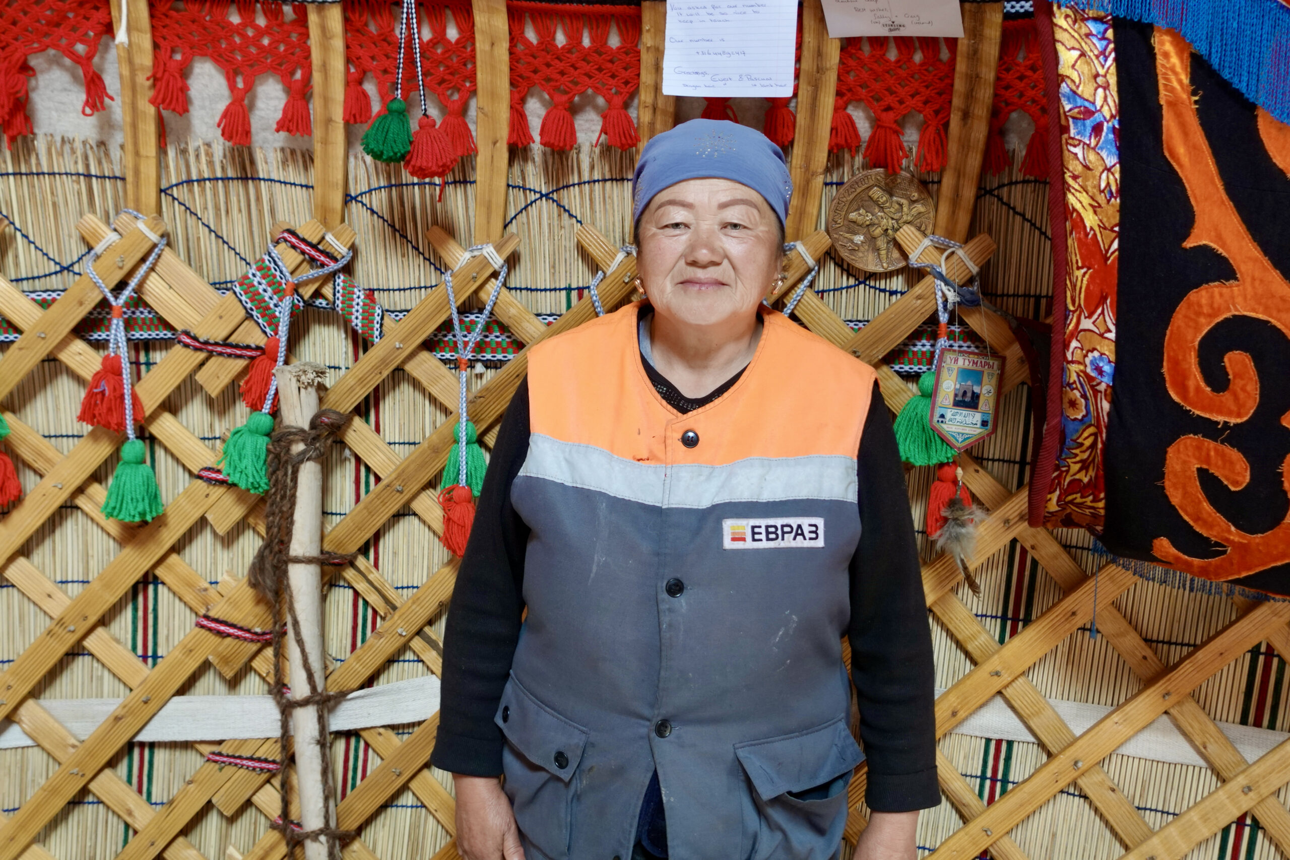 The nice owner of the yurt camp