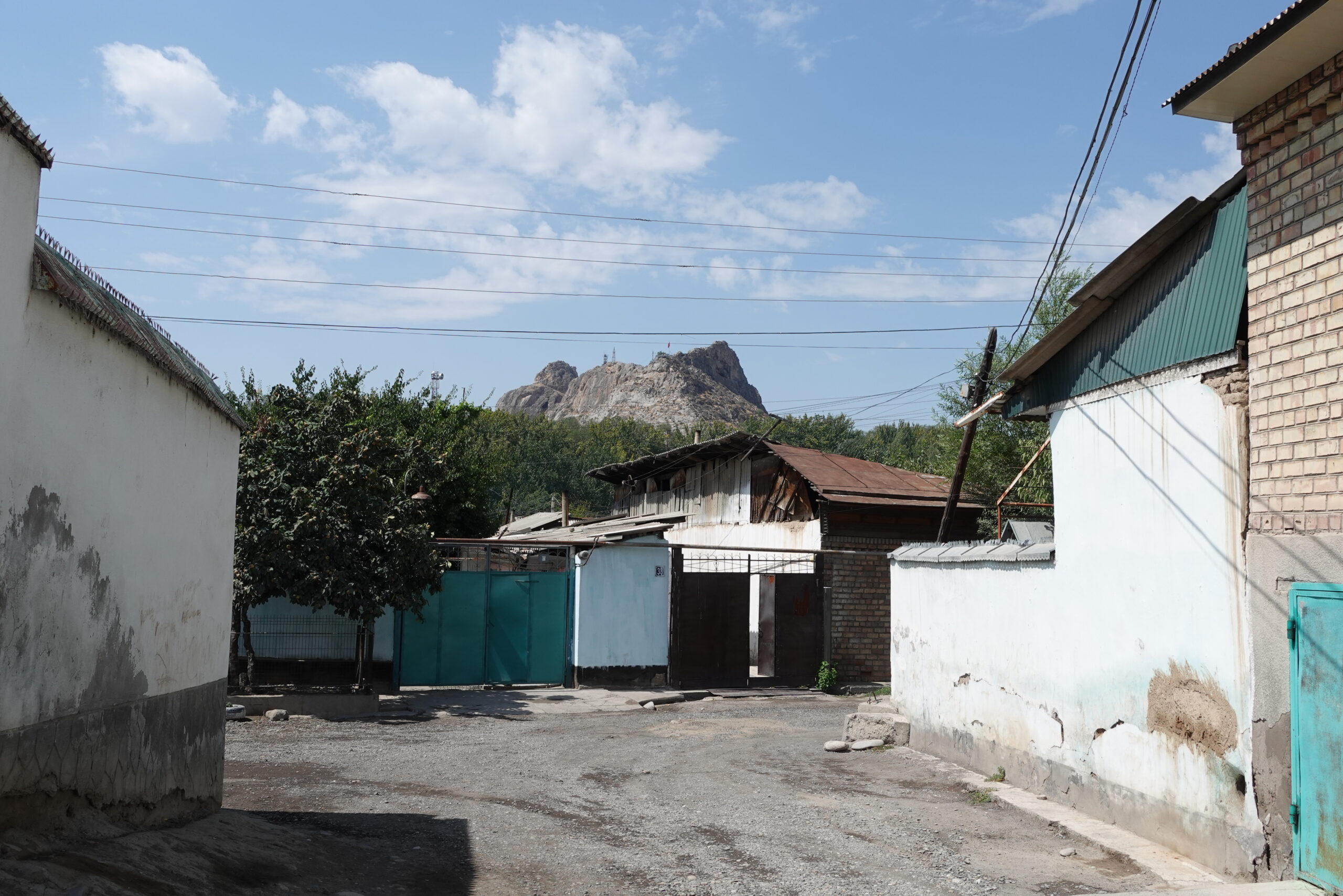 View of Suleiman-Too behind a residential area