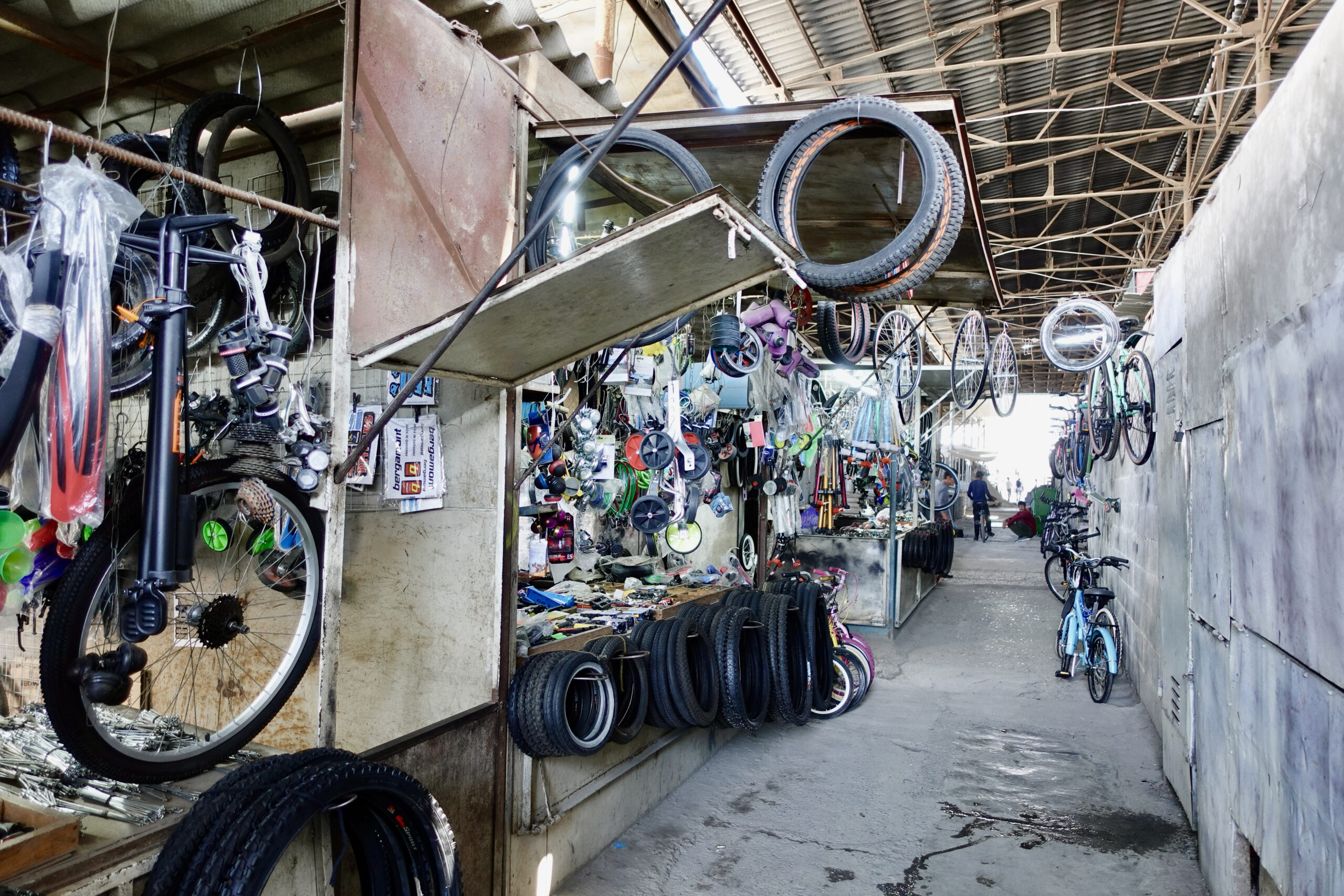 The bicycle section of the market