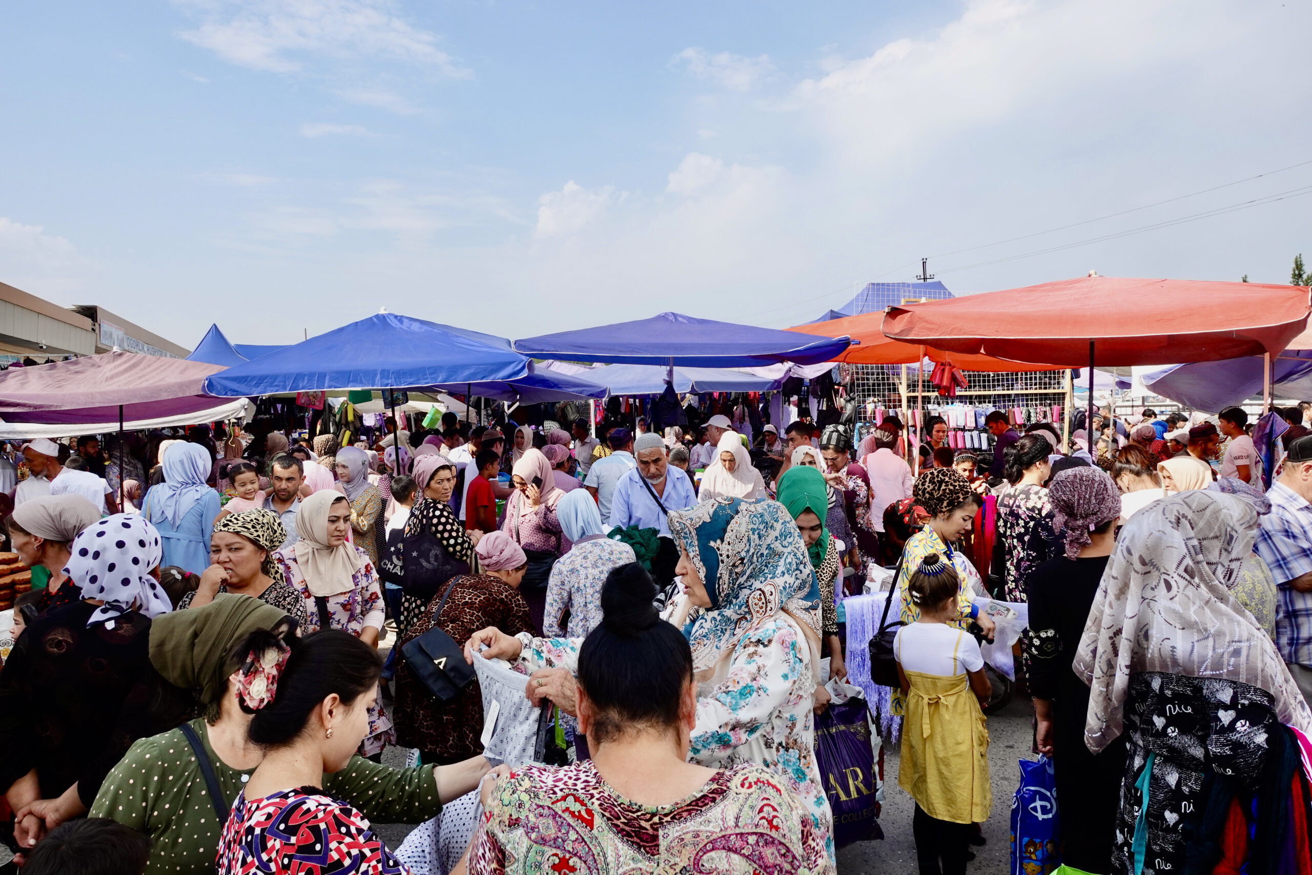 The Kumtepa bazaar is the highlight of the week here