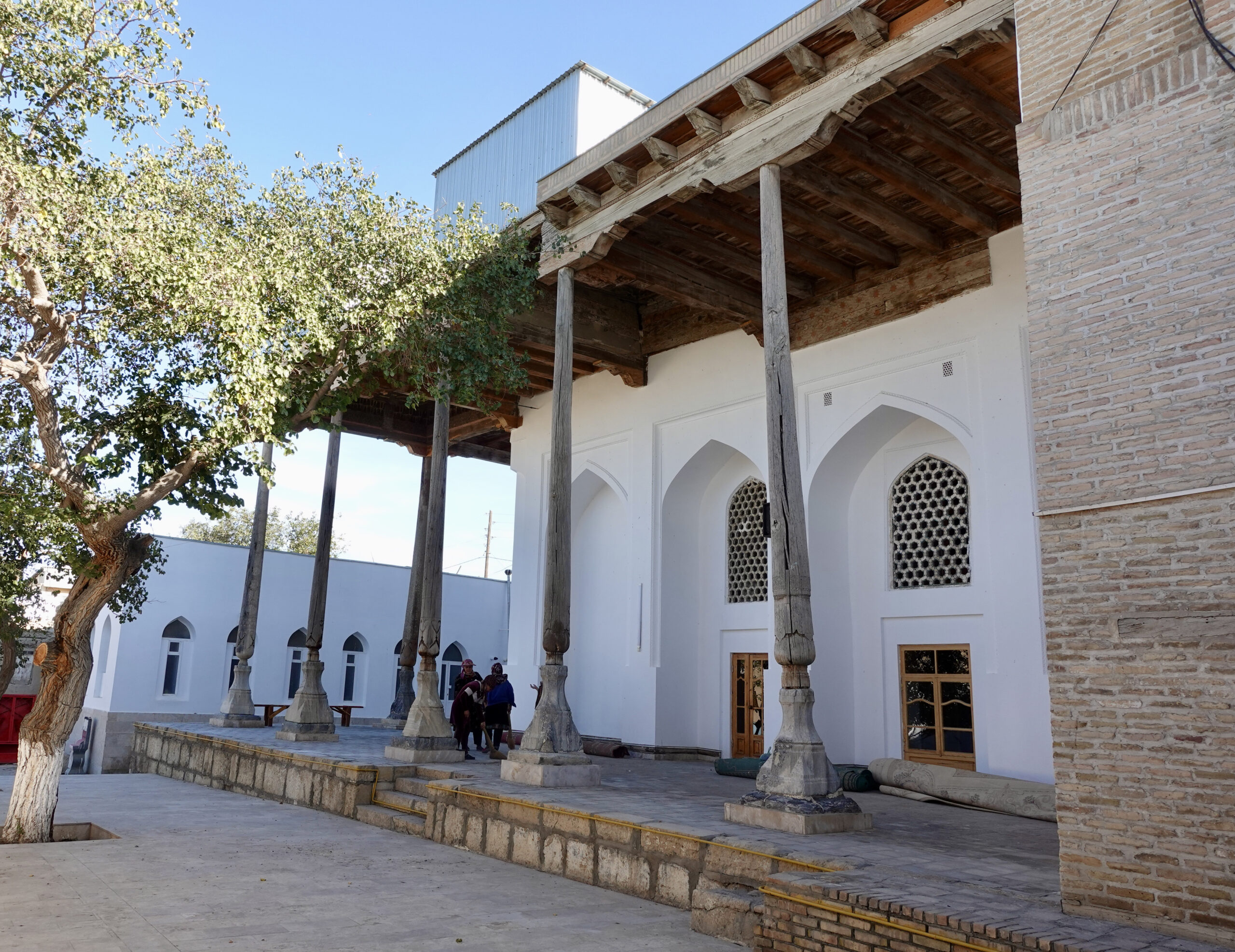 Often these beautiful wooden canopies span the mosques