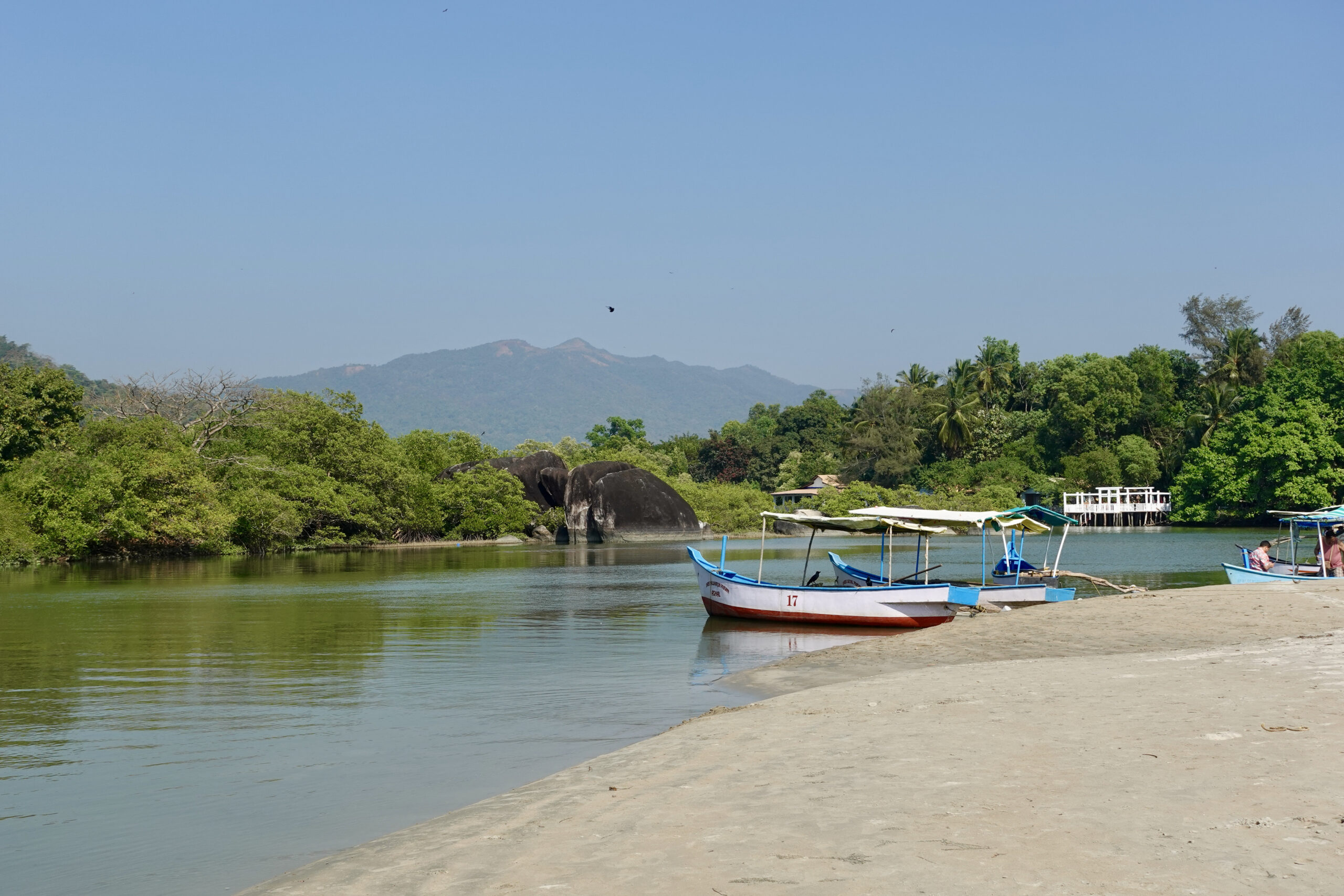 Palolem Beach is more peaceful at the far northern end